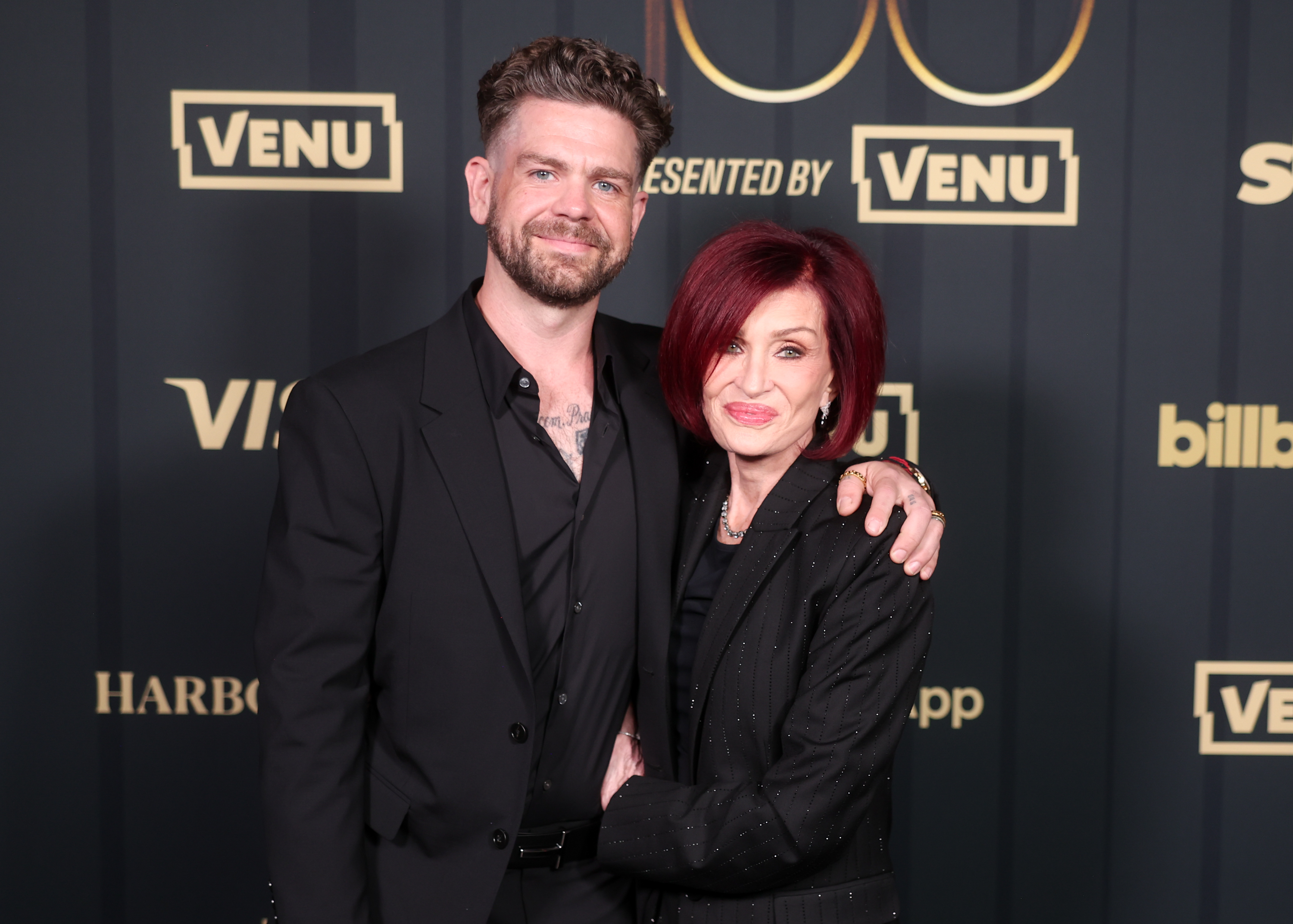 Jack Osbourne and Sharon Osbourne at Billboard Power 100 presented by VENU at Zouk Los Angeles on January 28, 2026 in Los Angeles, California | Source: Getty Images