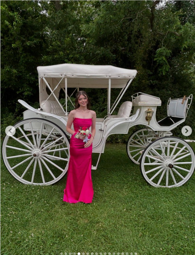 Emily Finn is in a red gown. | Source: Instagram/emily_finn1015