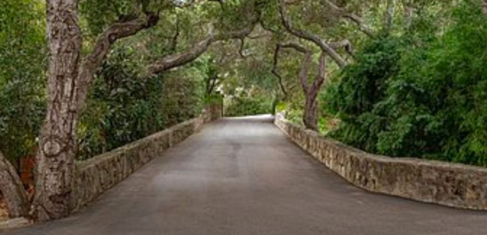 Joyce DeWitt's home driveway in Santa Barbara, California | Source: YouTube/@ DrGariS