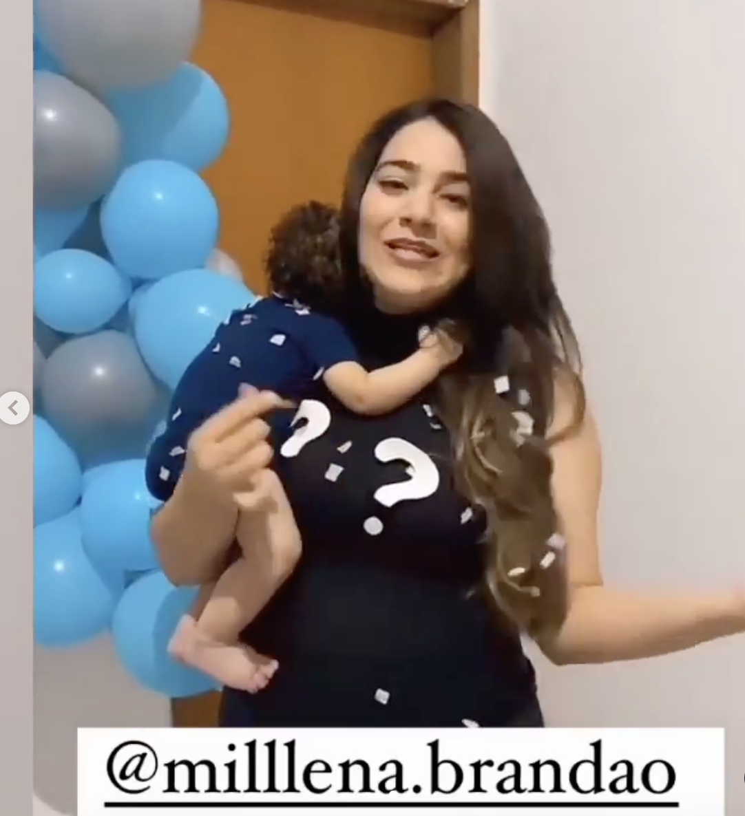 Millena Brandao bei der Vaterschaftsenthüllungsparty | Quelle: instagram.com/milllena.brandao/
