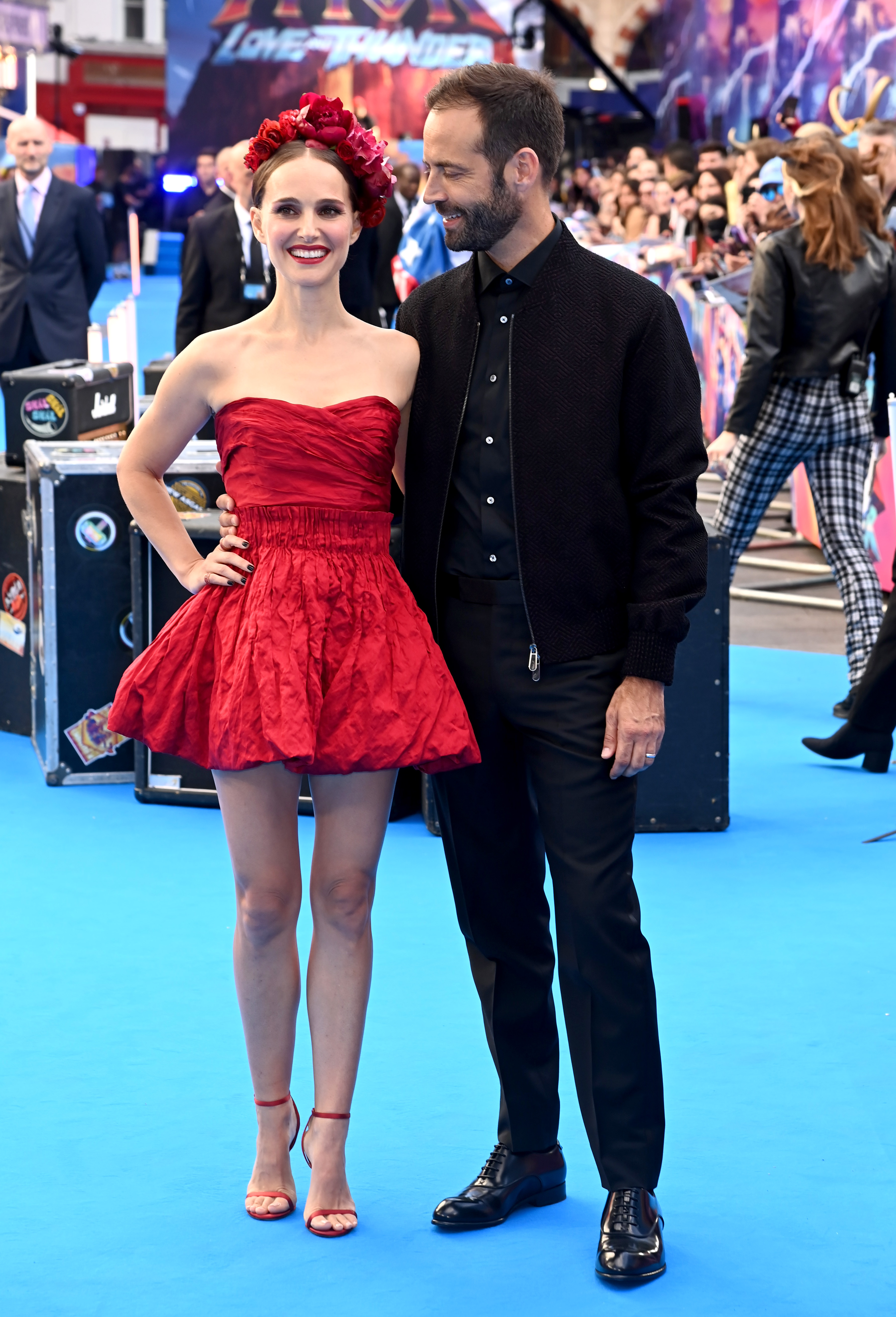 Natalie Portman and Benjamin Millepied in London, England on July 5, 2022 | Source: Getty Images