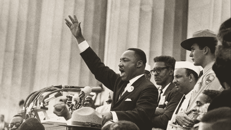 Photo of Martin Luther King Jr. giving the "I Have a Dream" speech shown in the documentary film "Accidental Courtesy" | Source: YouTube/Accidental Courtesy