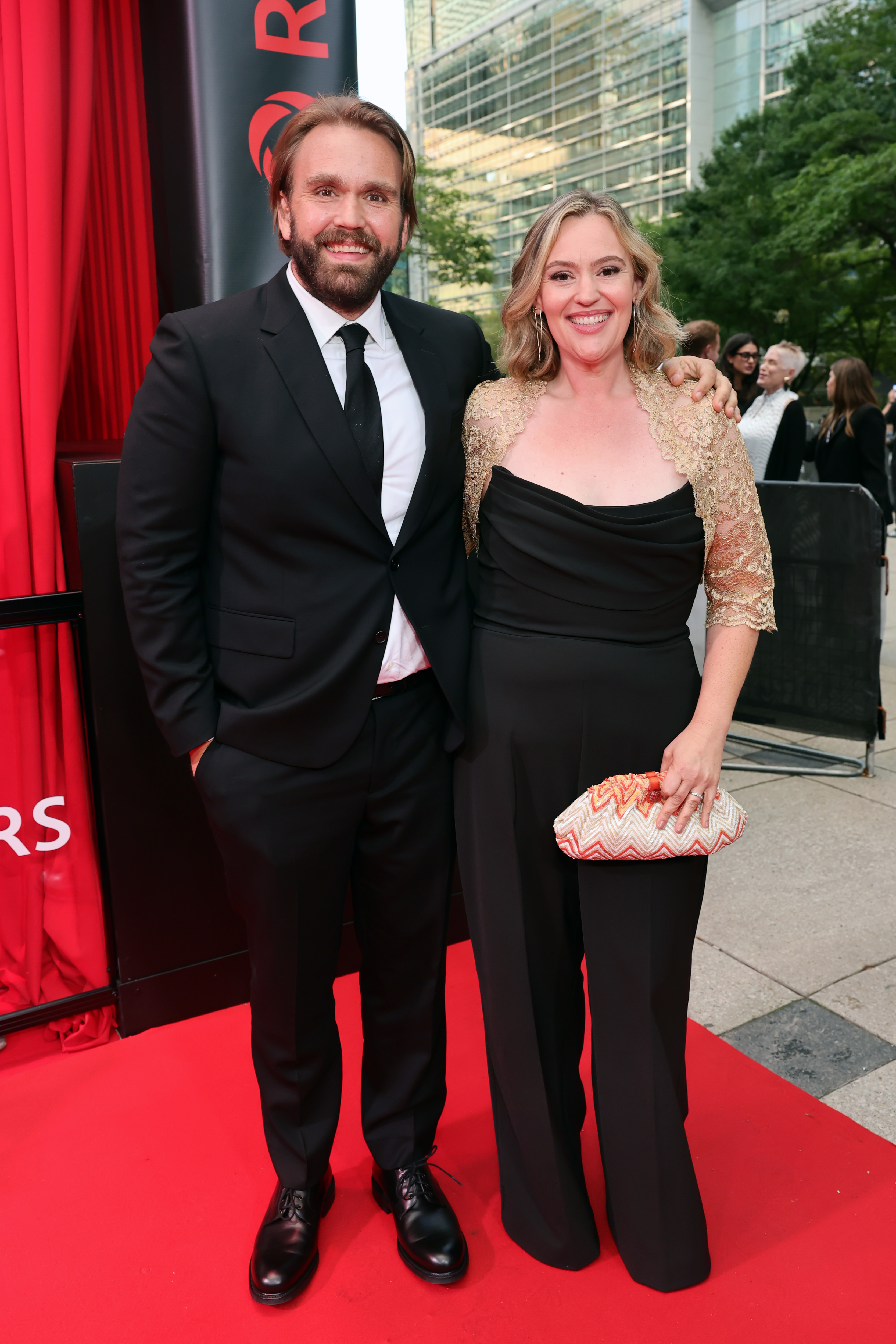 Jennifer Candy and Christopher Candy attend the premiere of "John Candy: I Like Me" during the 2025 Toronto International Film Festival at Roy Thomson Hall on September 4, 2025. in Toronto, Ontario. | Source: Getty Images