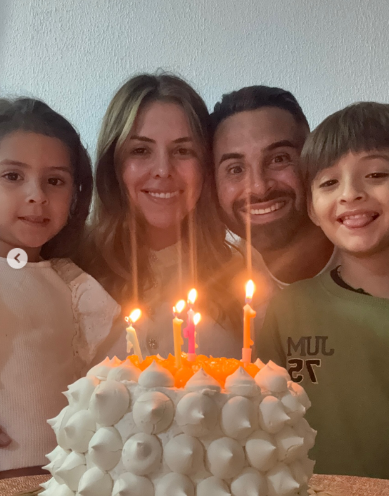 Trejo, Yanina, Aarón, and Ainhoa smiled together behind the birthday cake as the candles continued to burn. The family portrait has since taken on a far different meaning following the devastating earthquakes. | Source: Instagram/lucastrejo_lt