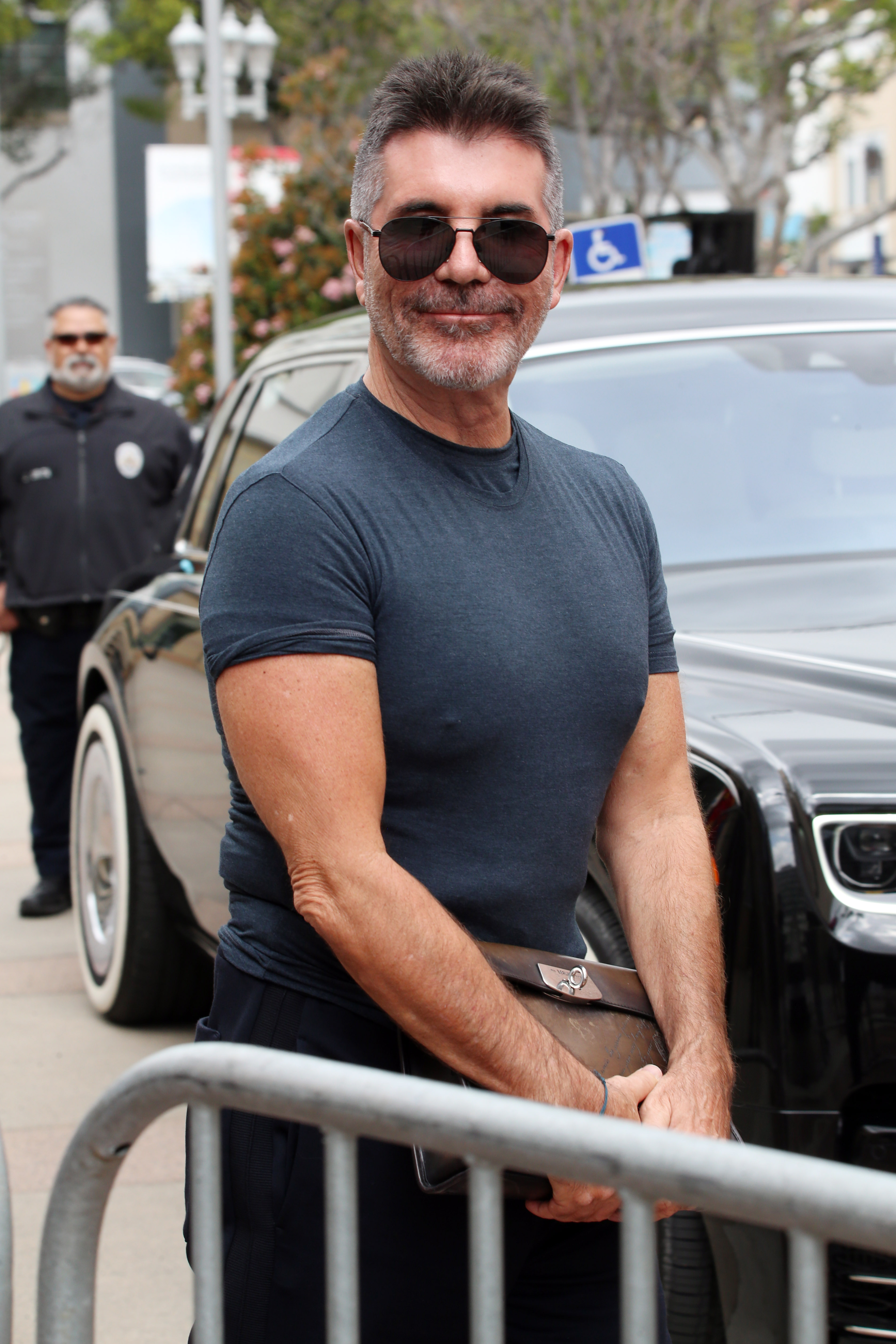 Simon Cowell is seen arriving for a taping of "America's Got Talent" on 28 March 2025 in Los Angeles, California. | Source: Getty Images