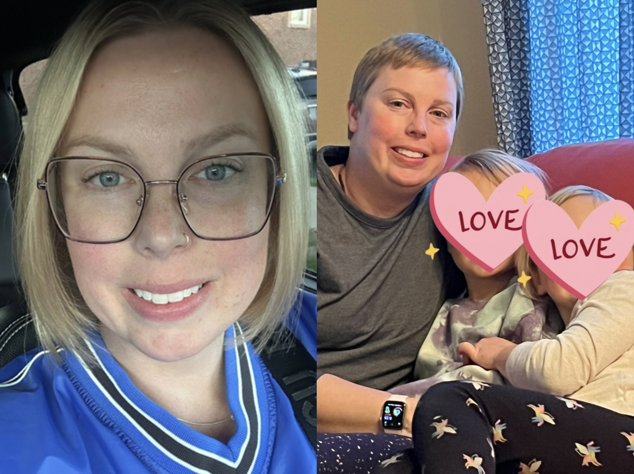 A TikToker's before-and-after photos: single vs. in a relationship. | Source: TikTok/this_angelas_life