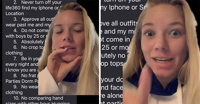 Girl who complained about her abusive ex on TikTok. | Photo: tiktok.com/ccarollynn