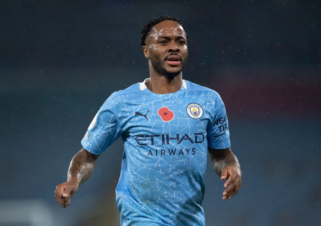 Raheem Sterling of Manchester City in action during the Premier League match between Manchester City and Liverpool at the Etihad Stadium on November 8, 2020. | Photo: Getty Images