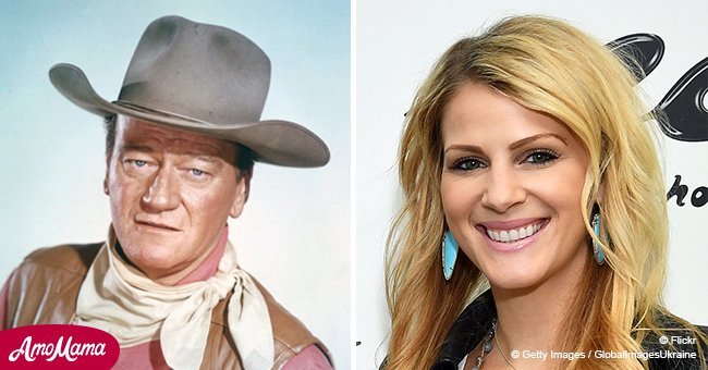 Video shows John Wayne’s granddaughter paying emotional tribute to late