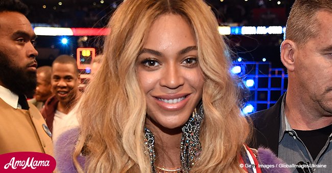 Beyoncé, 36, shows off incredibly curvy figure in silver bodysuit as she shares a new photo
