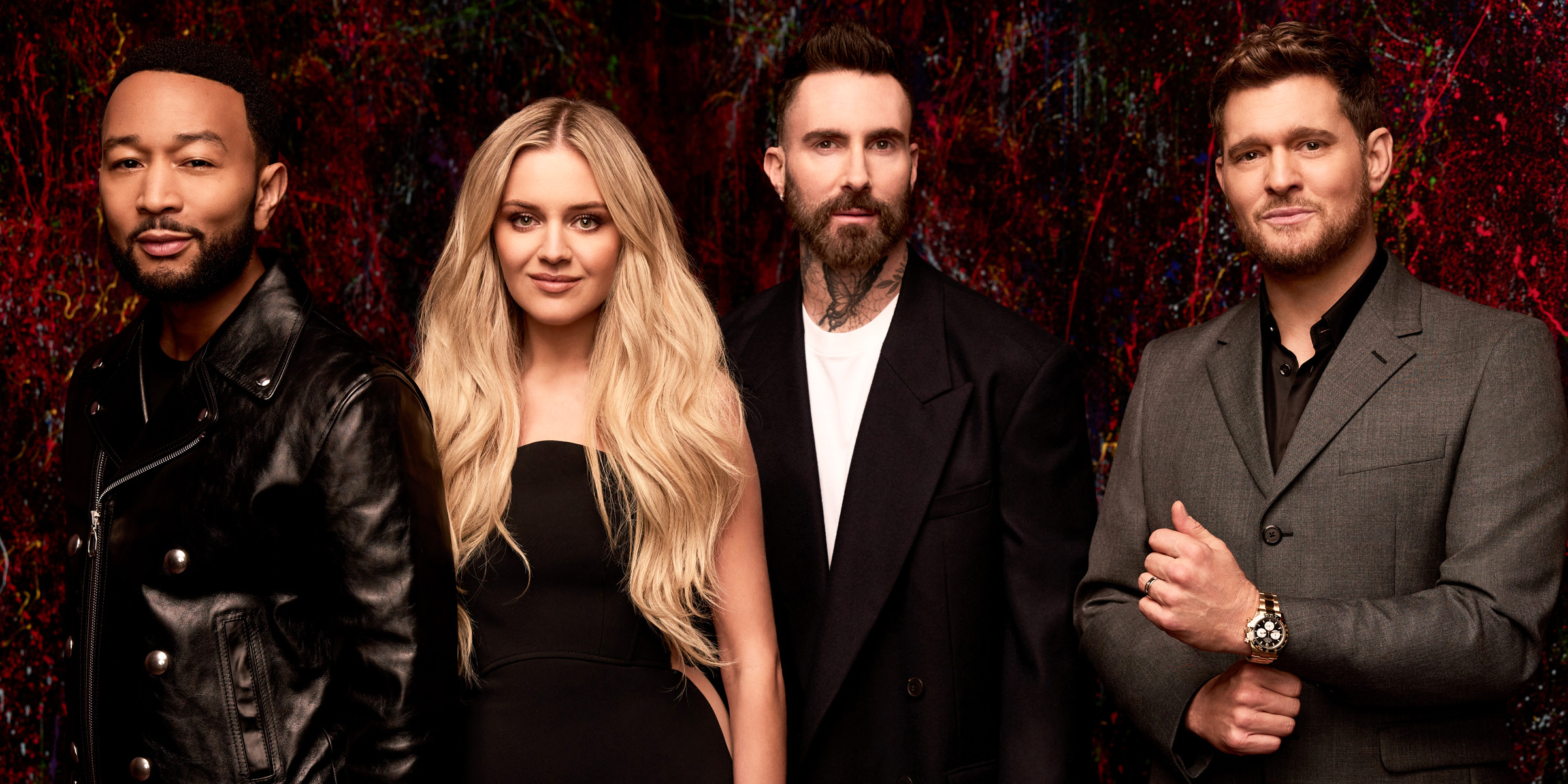 John Legend, Kelsea Ballerini, Adam Levine, and Michael Bublé | Source: Getty Images