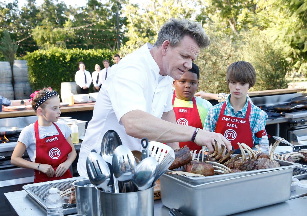 Chef Gordon Ramsay and contenstants Ben and Cade in season six of "Masterchef Junior."| Photo: Getty Images