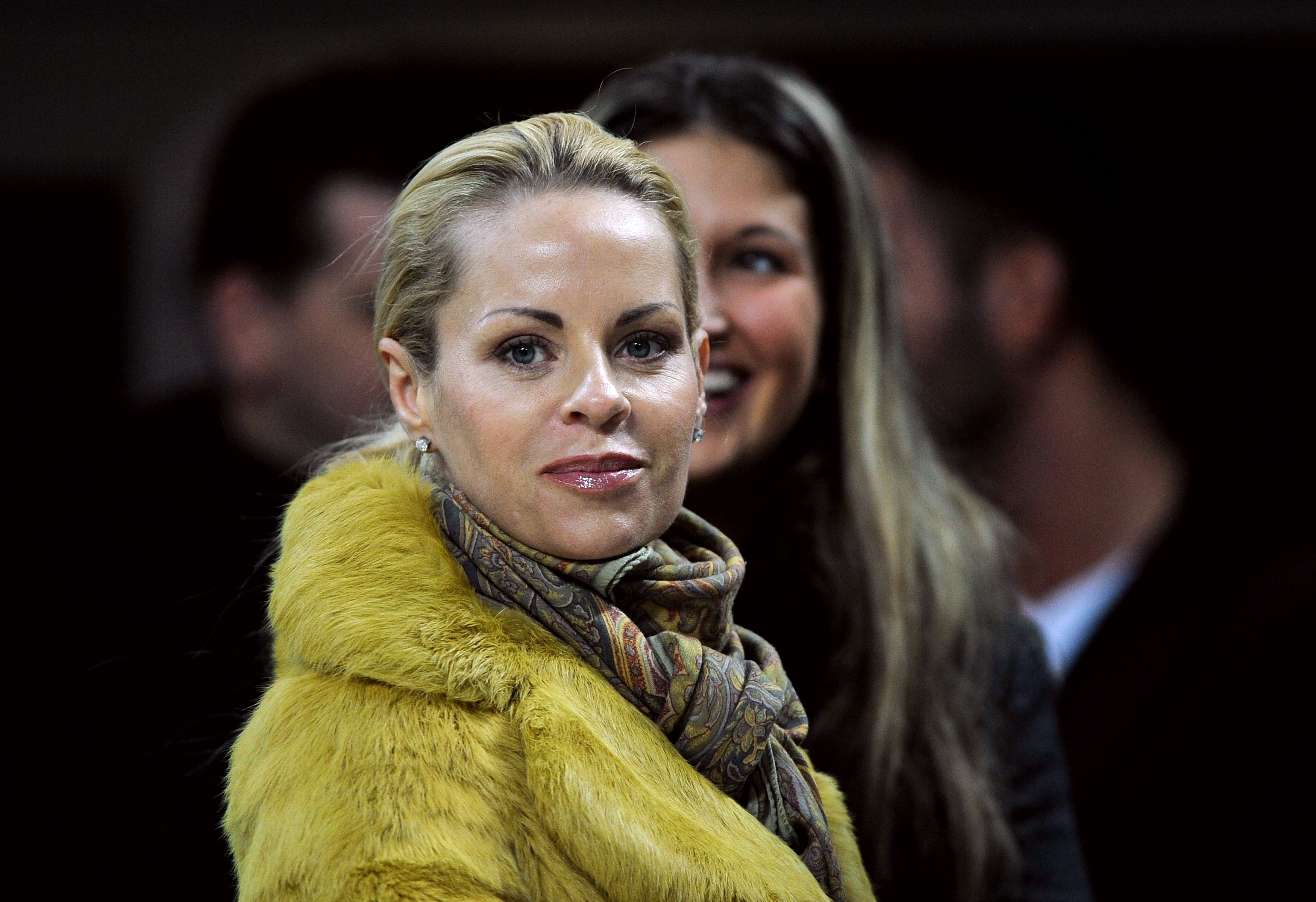 Helena Seger takes place in the stand before the Italian serie A football match opposing AC Milan and Fiorentina at San Siro Stadium on November 20, 2010, in Milan. | Source: Getty Images