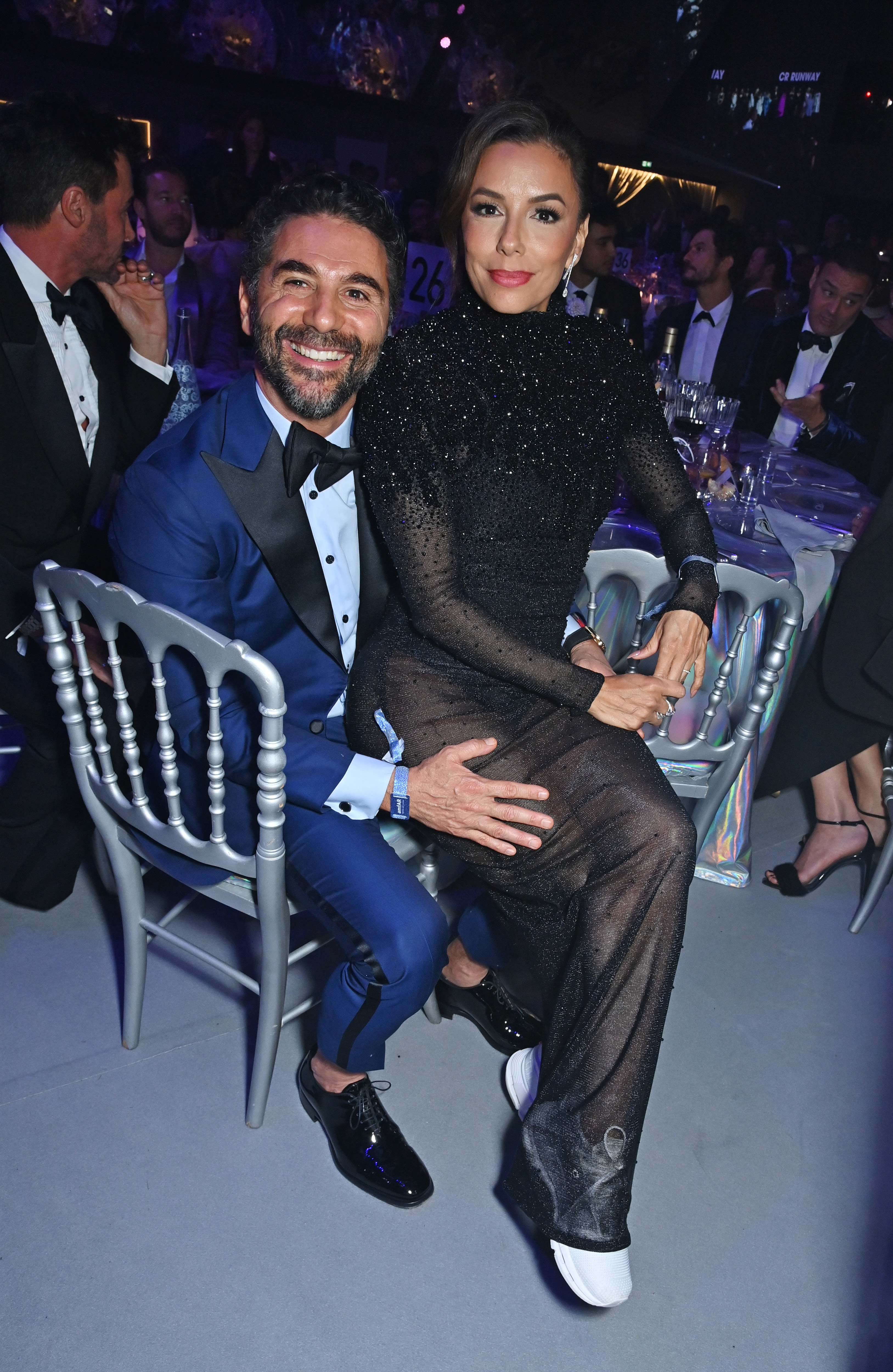 José Bastón and Eva Longoria attend the amfAR Cannes Gala at Hotel du Cap-Eden-Roc on May 25, 2023, in Cap d'Antibes, France | Source: Getty Images