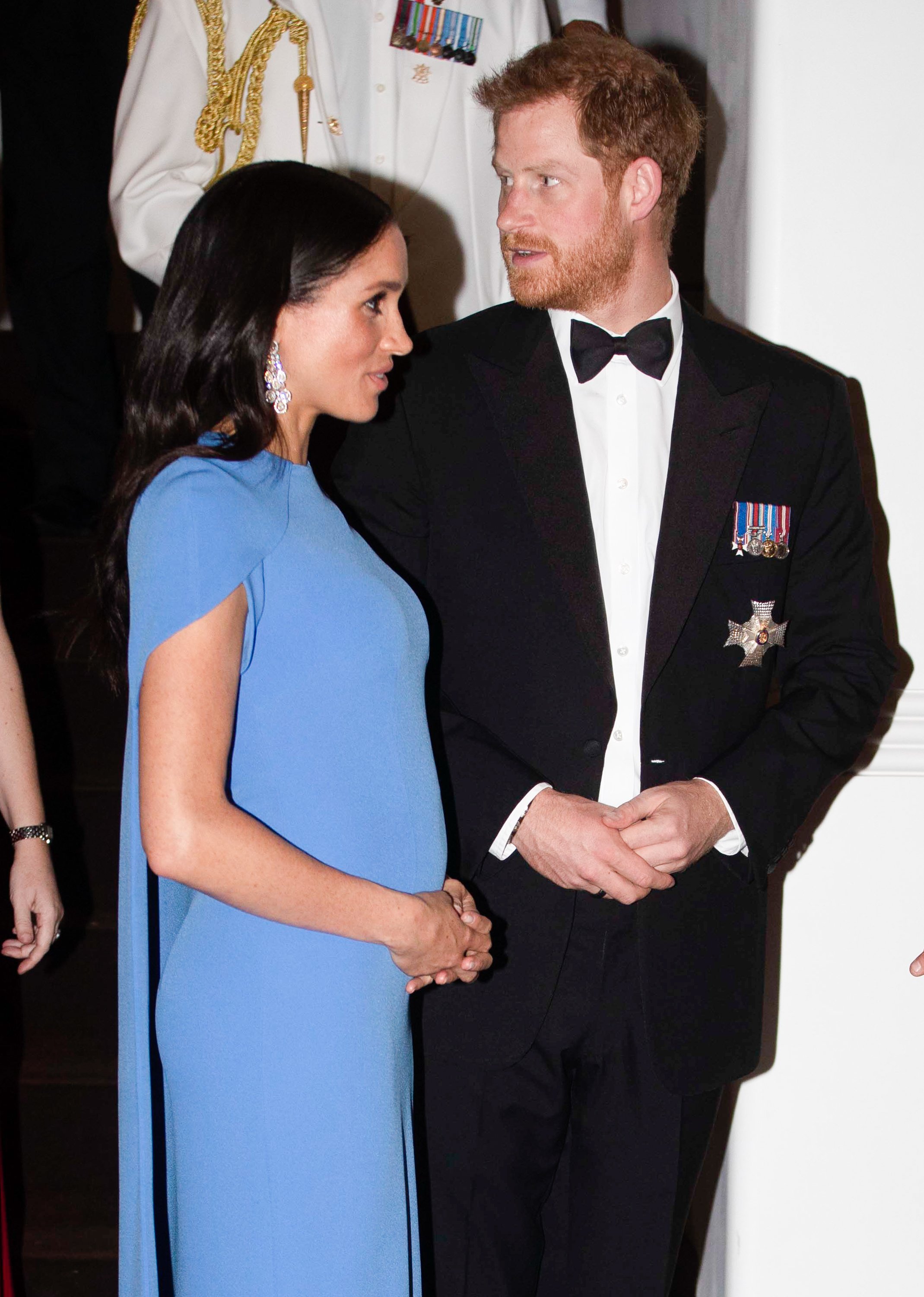  Prince Harry, Duke of Sussex and Meghan, Duchess of Sussex attend a state dinner hosted by the president of the South Pacific nation Jioji Konrote at the Grand Pacific Hotel on October 23, 2018 in Suva, Fiji | Source: Getty Images 