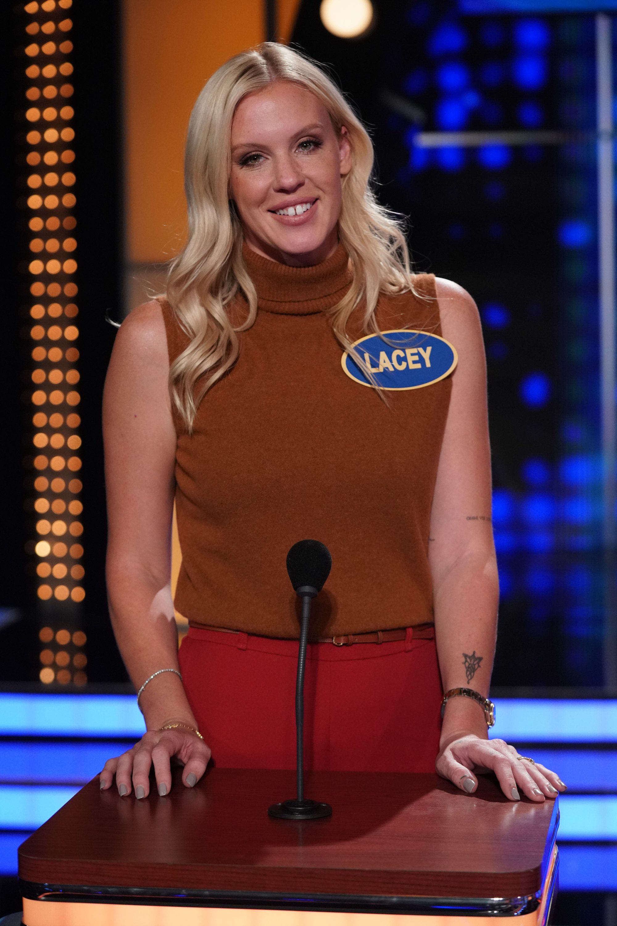 Lacey Hester on ABC's "Celebrity Family Feud" in 2021. | Source: Getty Images