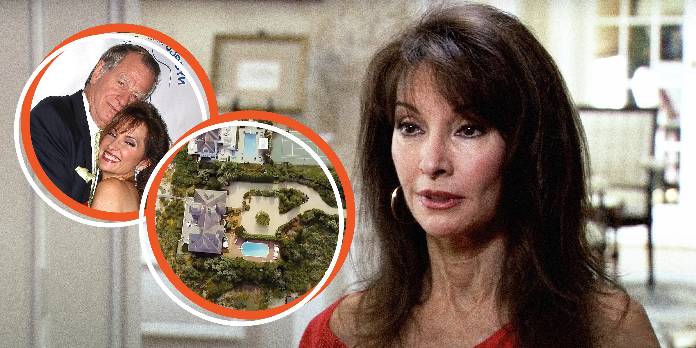 Helmut Huber and Susan Lucci | Susan Lucci's home | Susan Lucci | Source: YouTube.com/TLC | Getty Images | YouTube.com/Open House TV
