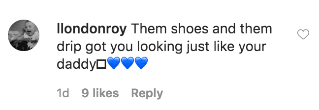 A fan commented on a photo of Royalty Brown posing against a wall in a blue t-shirt and matching shorts | Source: Instagram.com/missroyaltybrown