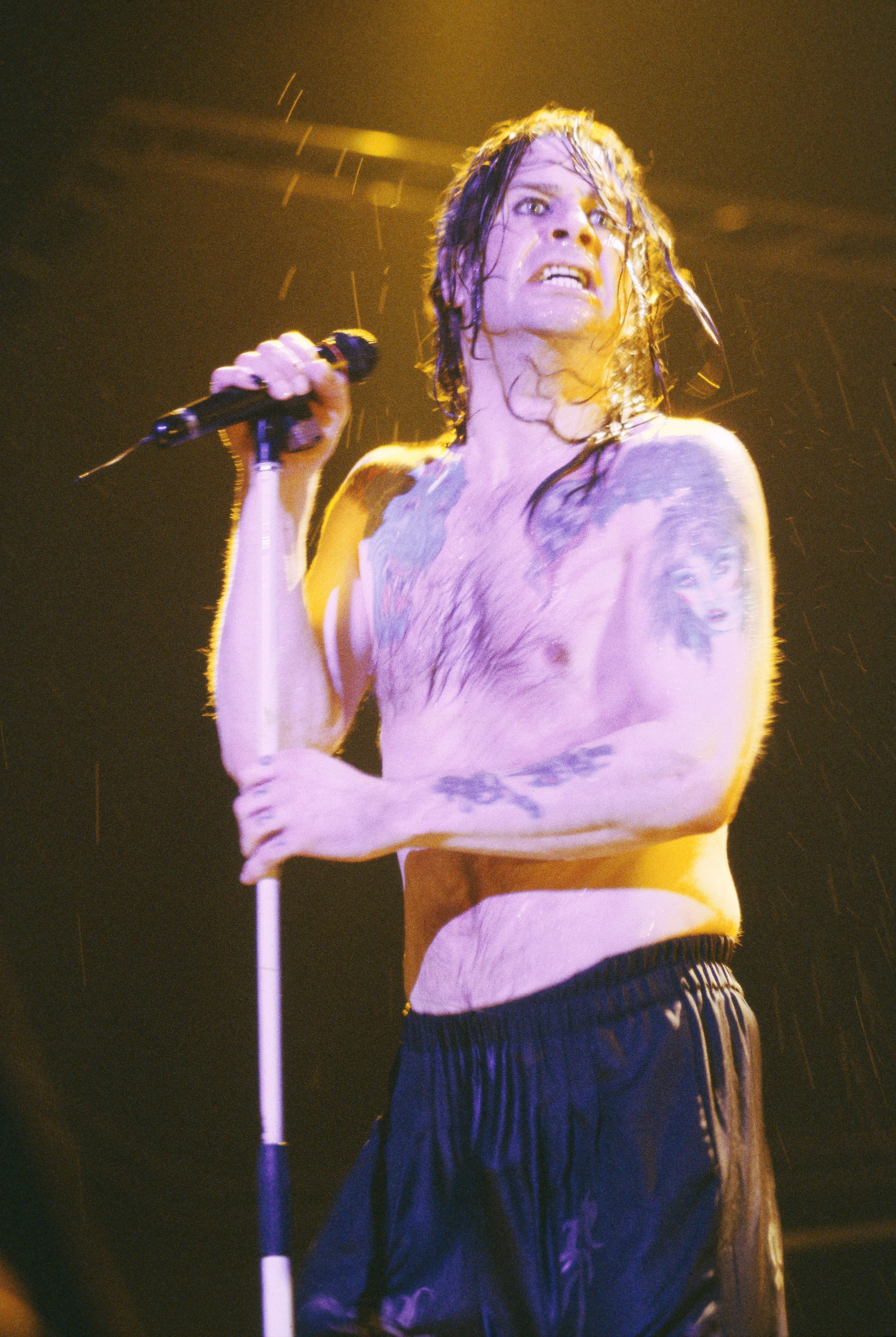 Ozzy Osbourne performing on stage in 1992. | Source: Getty Images