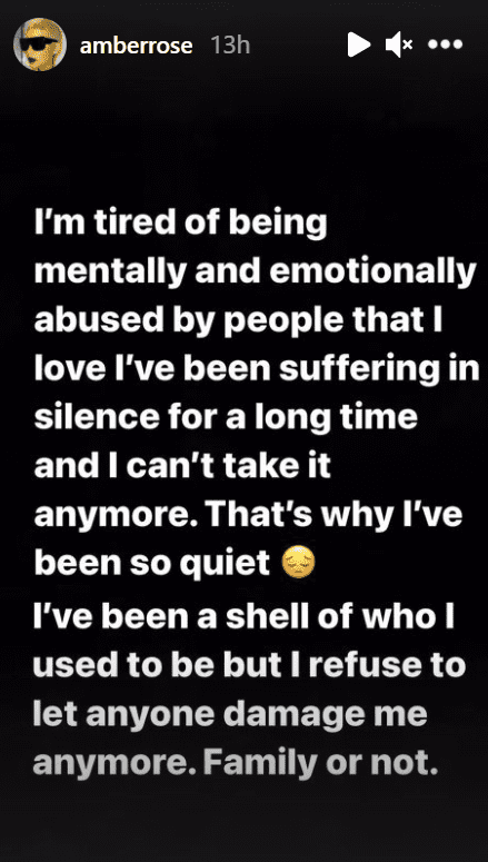 Model Amber Rose reveals she has suffered mental and emotional abuse | Source: Instagram/@amberrose