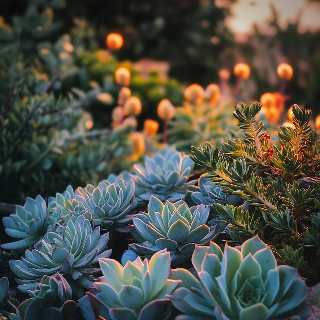 Succulents in a garden | Source: Midjourney