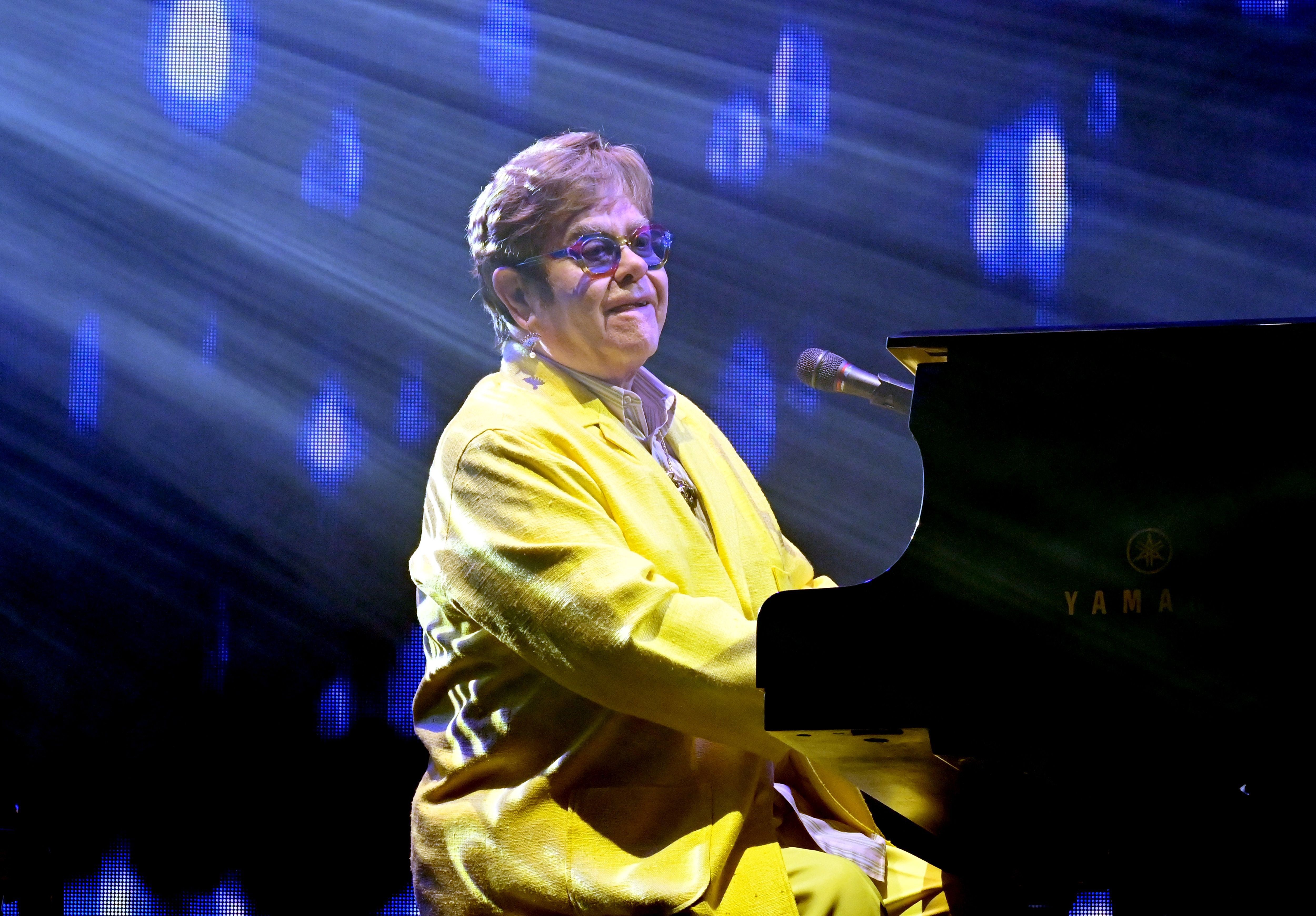 Elton John performs onstage during MFEI Spirit Of Life honoring Jay Marciano on October 22, 2024, in Los Angeles, California. | Source: Getty Images