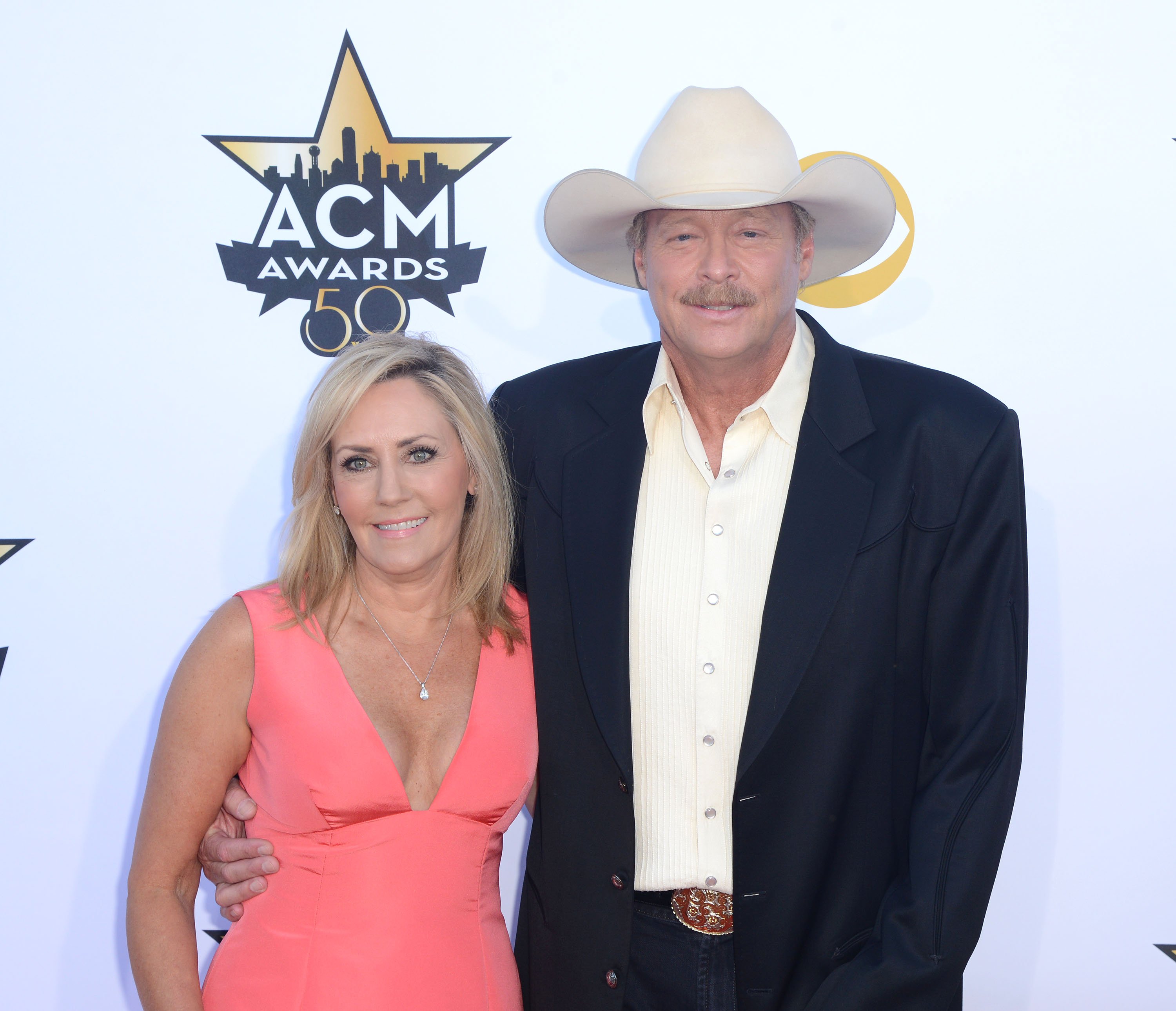 Denise Jackson (L) and singer Alan Jackson attend the 50th Academy Of Country Music Awards at AT&T Stadium on April 19, 2015 in Arlington, Texas | Source: Getty Images 