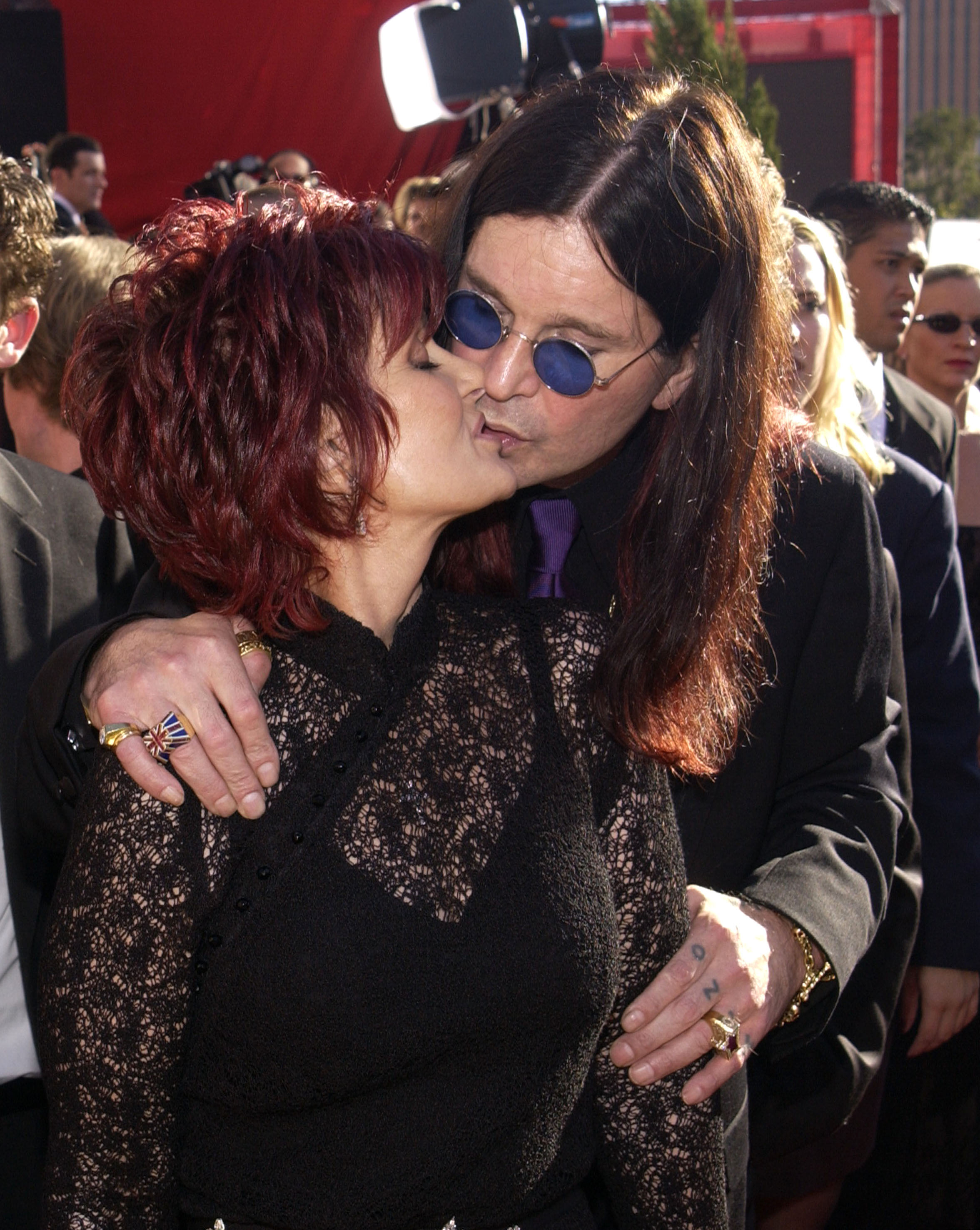 Sharon and Ozzy Osbourne during the 54th Annual Primetime Emmy Awards in 2002. | Source: Getty Images