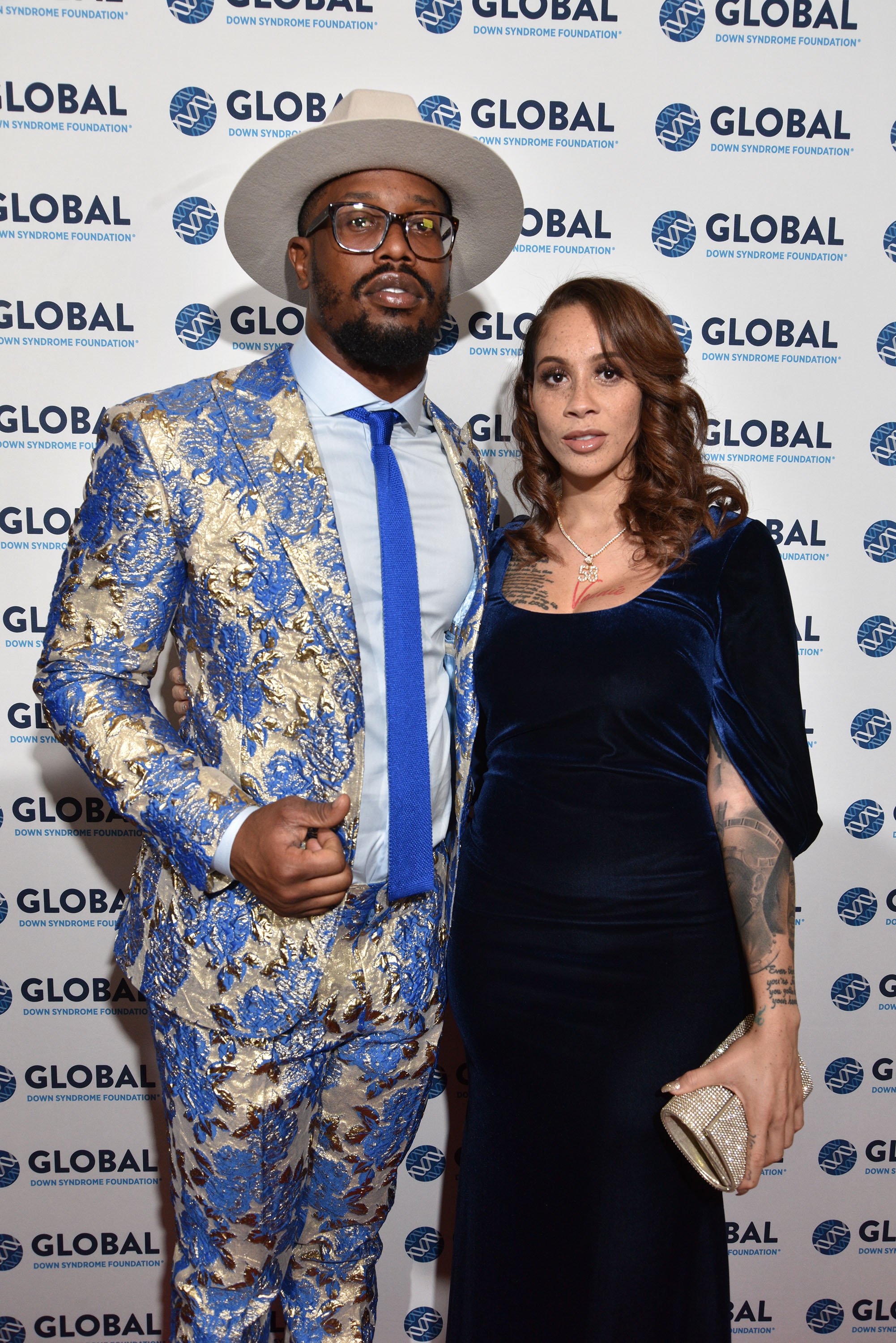 Von Miller and Megan Denise at the Global Down Syndrome 10th Anniversary Fashion Show in Colorado on October 20, 2018. | Source: Getty Images 