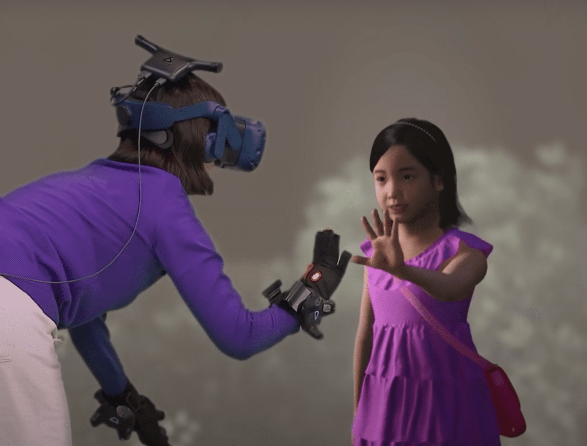 A tearful mother has a special experience with her deceased daughter via virtual reality | Photo: Youtube/MBClife