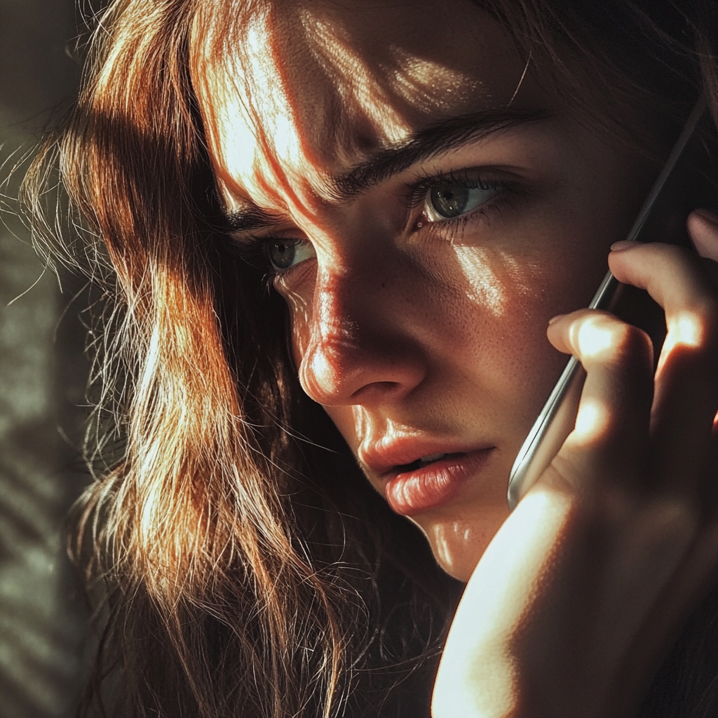 A woman talking on the phone | Source: Midjourney