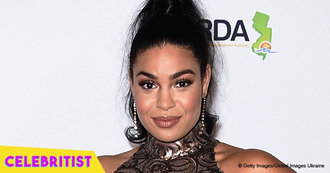 Jordin Sparks flaunts slim post-baby figure in grey dress and high heels 