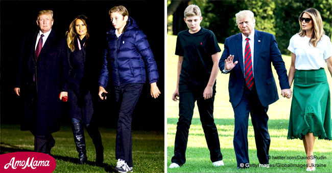 Barron Trump Appears To Be Taller Than Donald And Melania Trump In