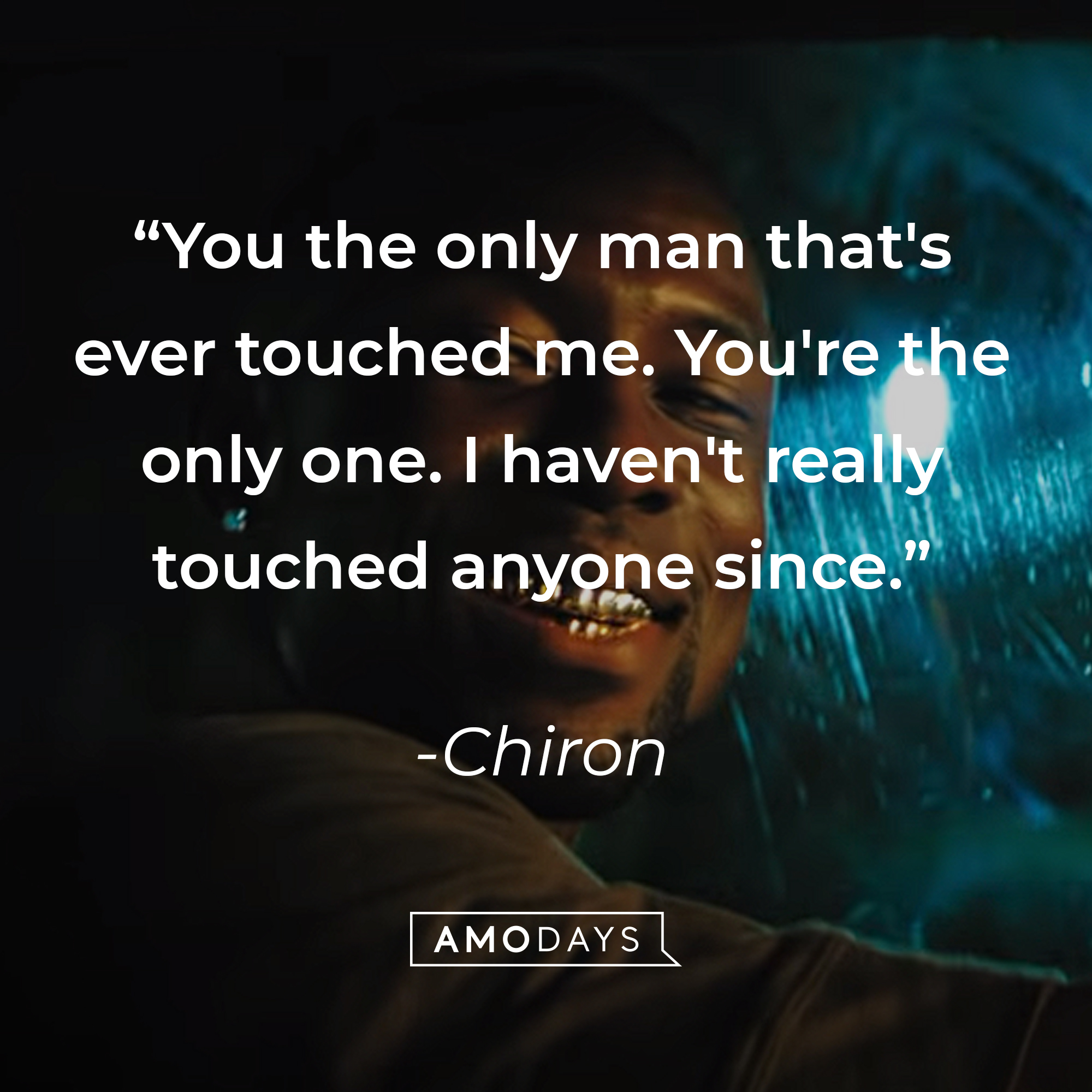 An image of Chiron with his quote: “You the only man that's ever touched me. You're the only one. I haven't really touched anyone since.” | Source: youtube.com/A24