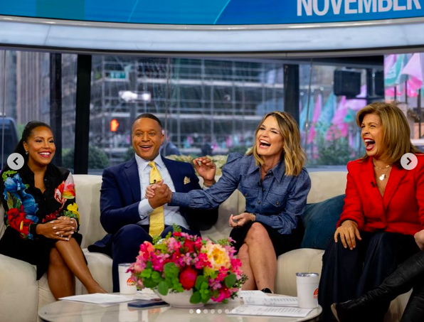 Sheinelle Jones, Craig Melvin, Savannah Guthrie, and Hoda Kotb sharing laughs. | Source: Instagram/sheinelle_o