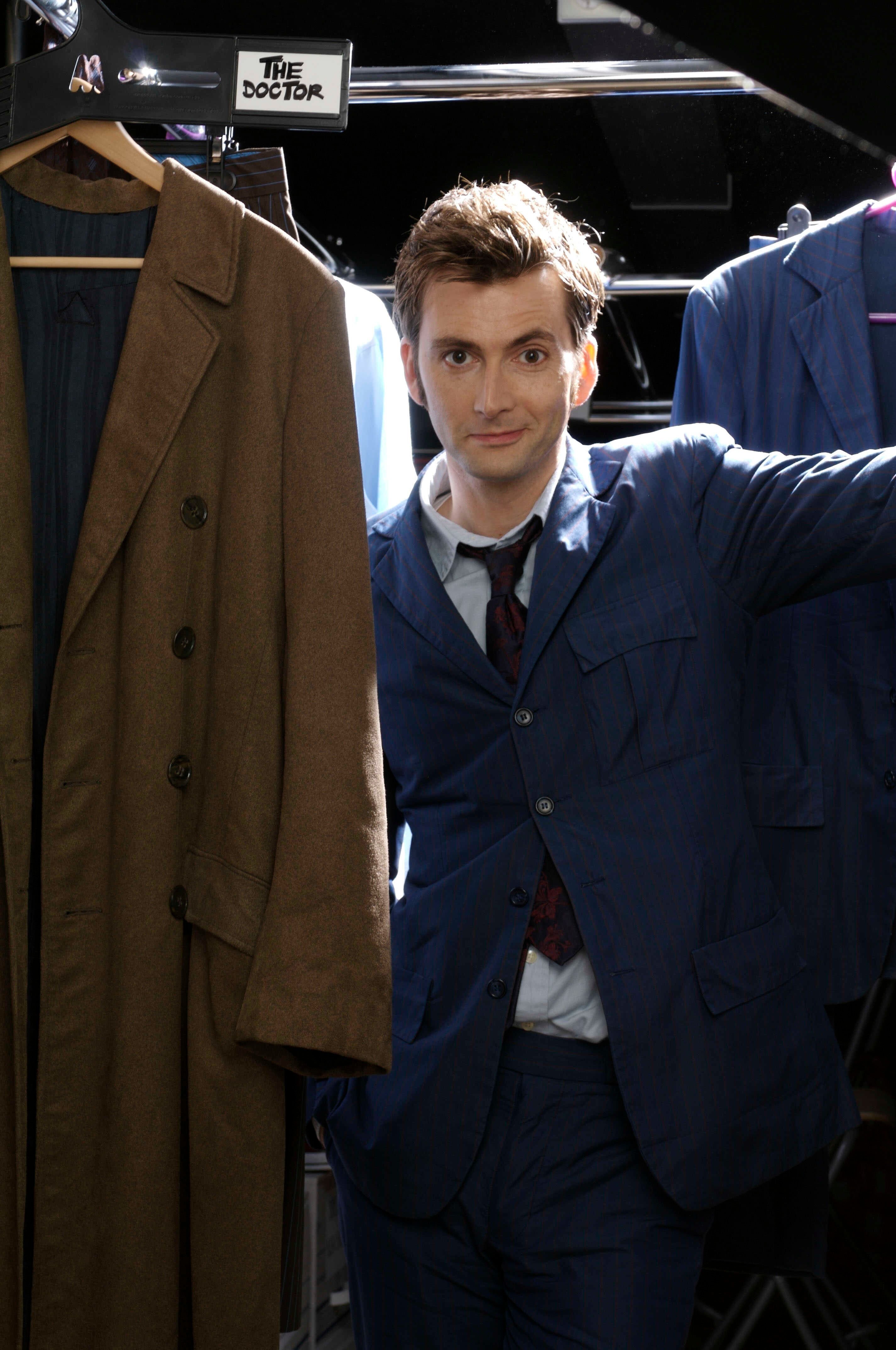David Tennant poses in the costume department, on November 23, 2006. | Source: Getty Images