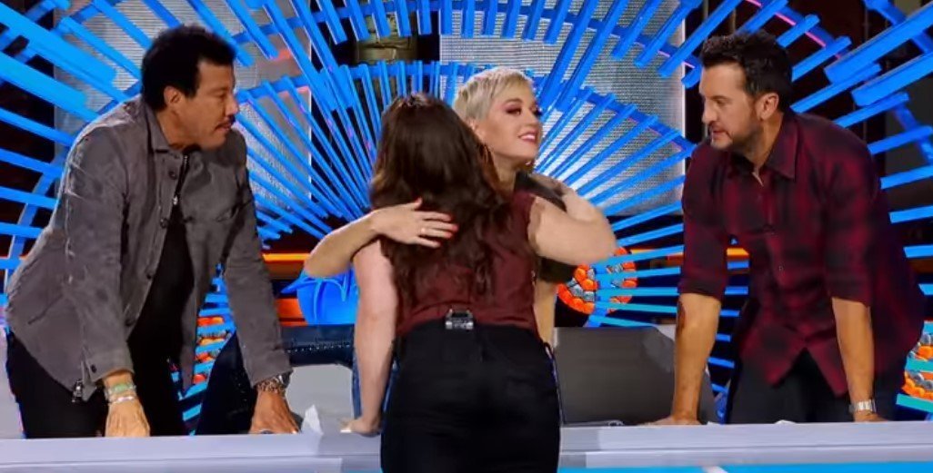 Madison hugging the judges after her performance | Photo: YouTube/American Idol
