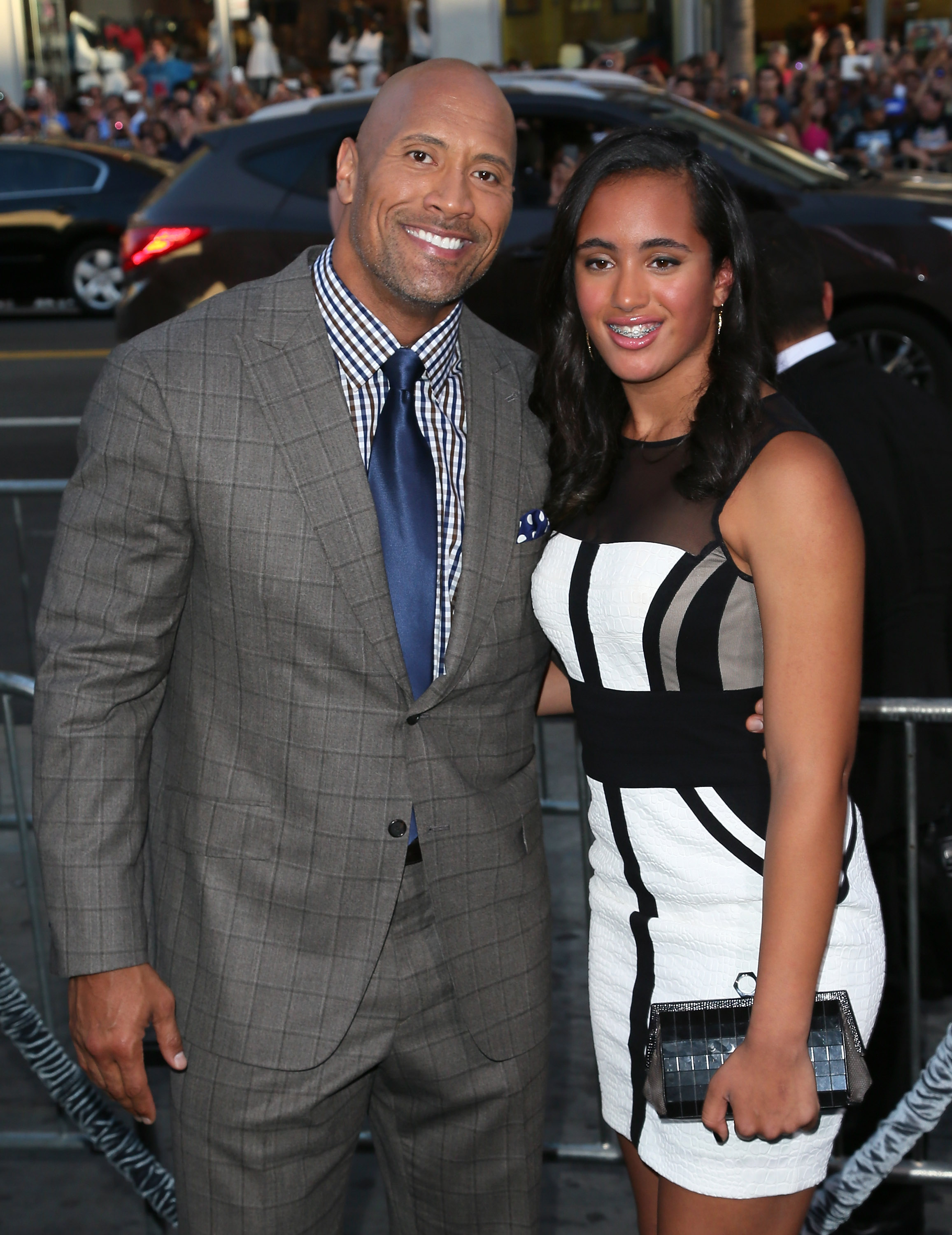 Dwayne and Simone Johnson attend the premiere of "Hercules" on July 23, 2014 | Source: Getty Images