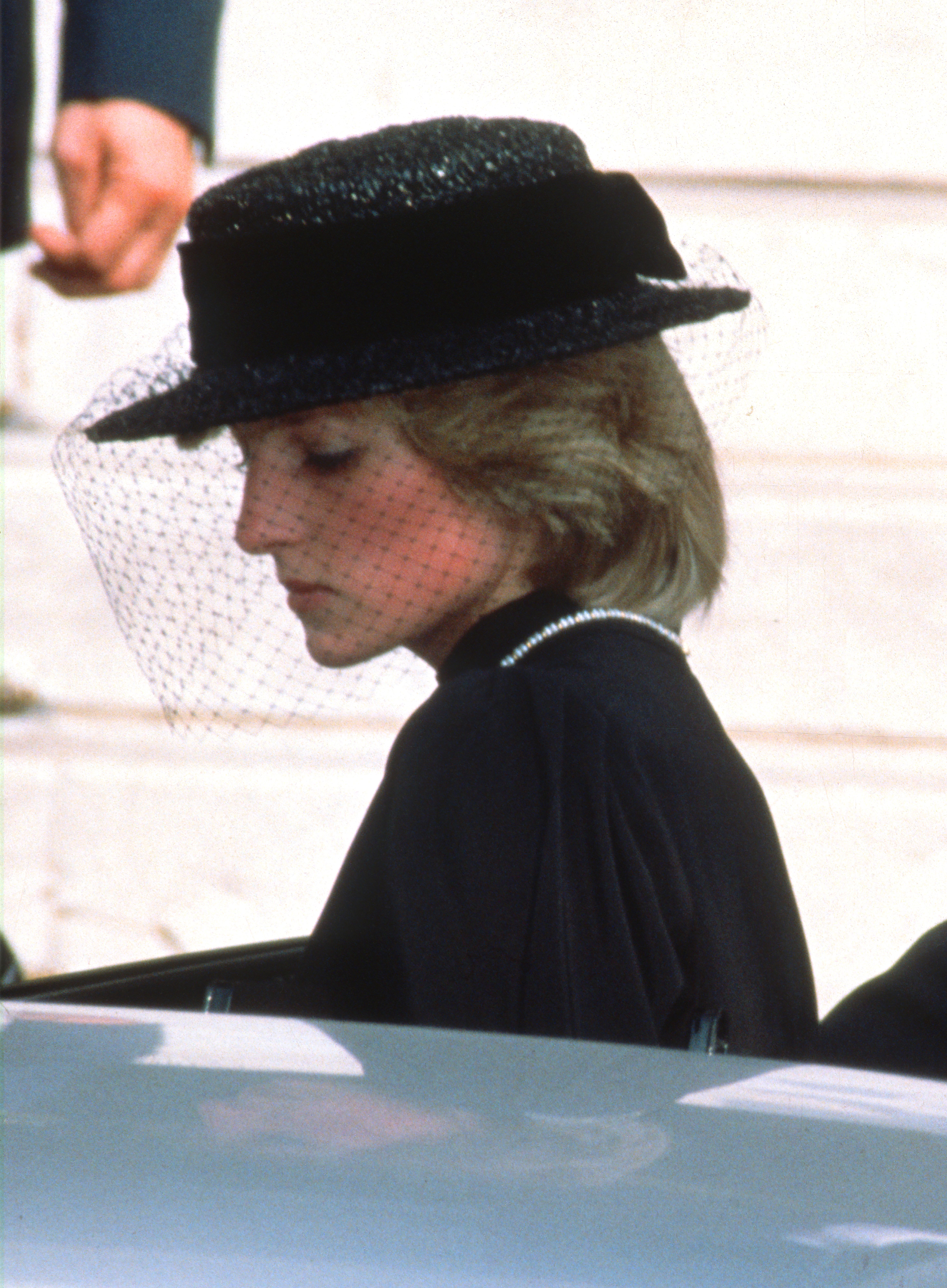 Princess Diana at the funeral of Princess Grace of Monaco on September 18, 1982, in Monaco. | Source: Anwar Hussein/Getty Images