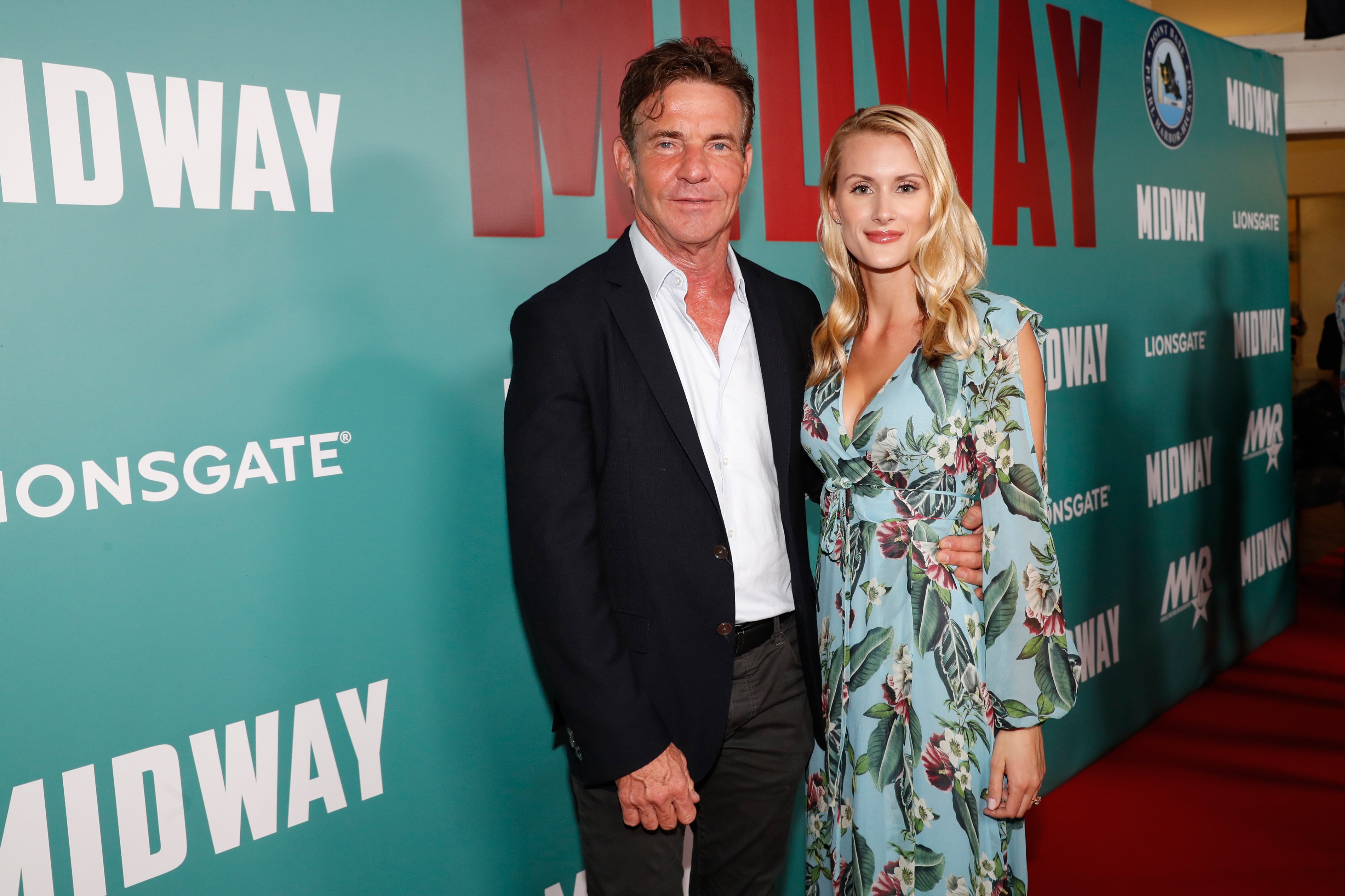 Dennis Quaid and fiancee Laura Savoid attend the screening of "Midway" in Honolulu, Hawaii on October 20, 2019 | Photo: Getty Images