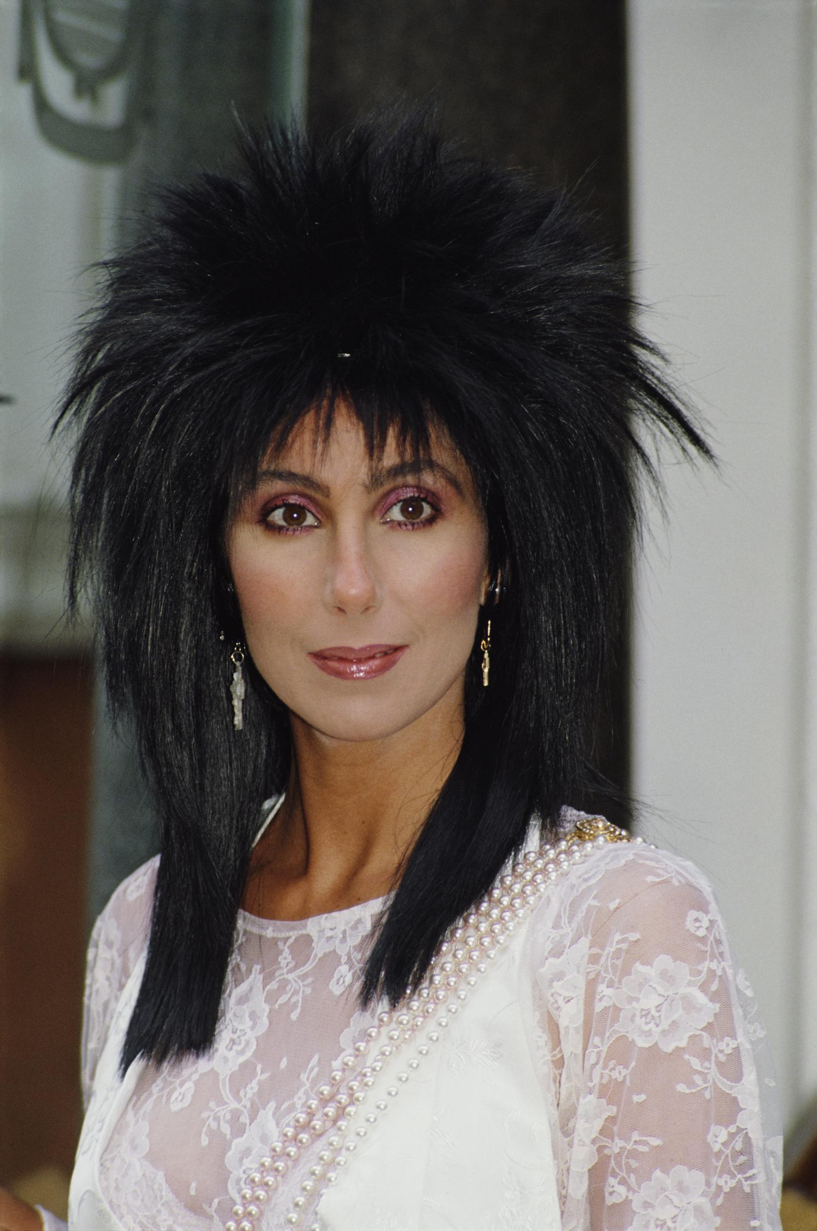 Cher during a promotional event for her movie "Mask" in London, England on June 26, 1985. | Source: Getty Images