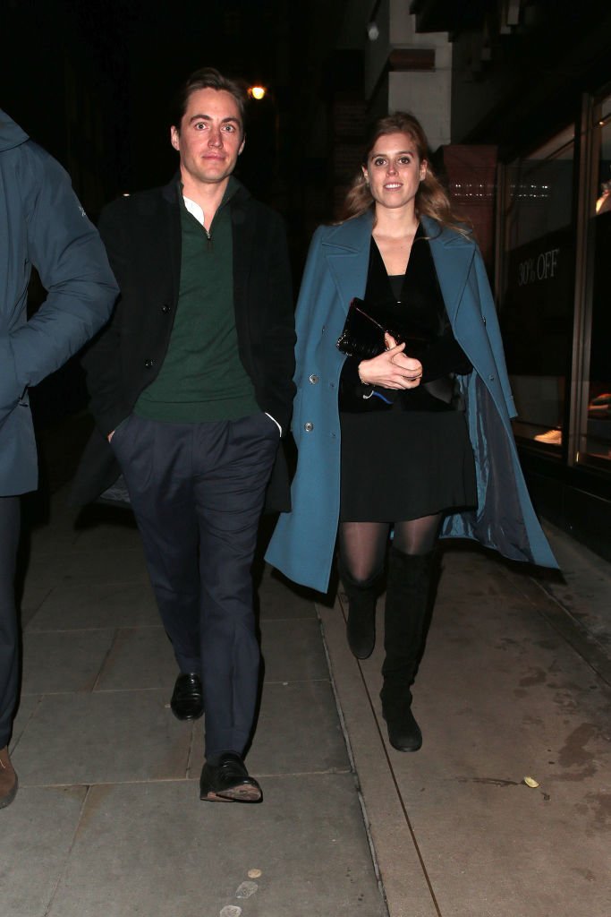 Edoardo Mapelli Mozzi and Princess Beatrice of York seen leaving Fayre of St James Christmas Carol Concert held at St James's Church on November 26, 2019 in London, England. | Photo: Getty Images