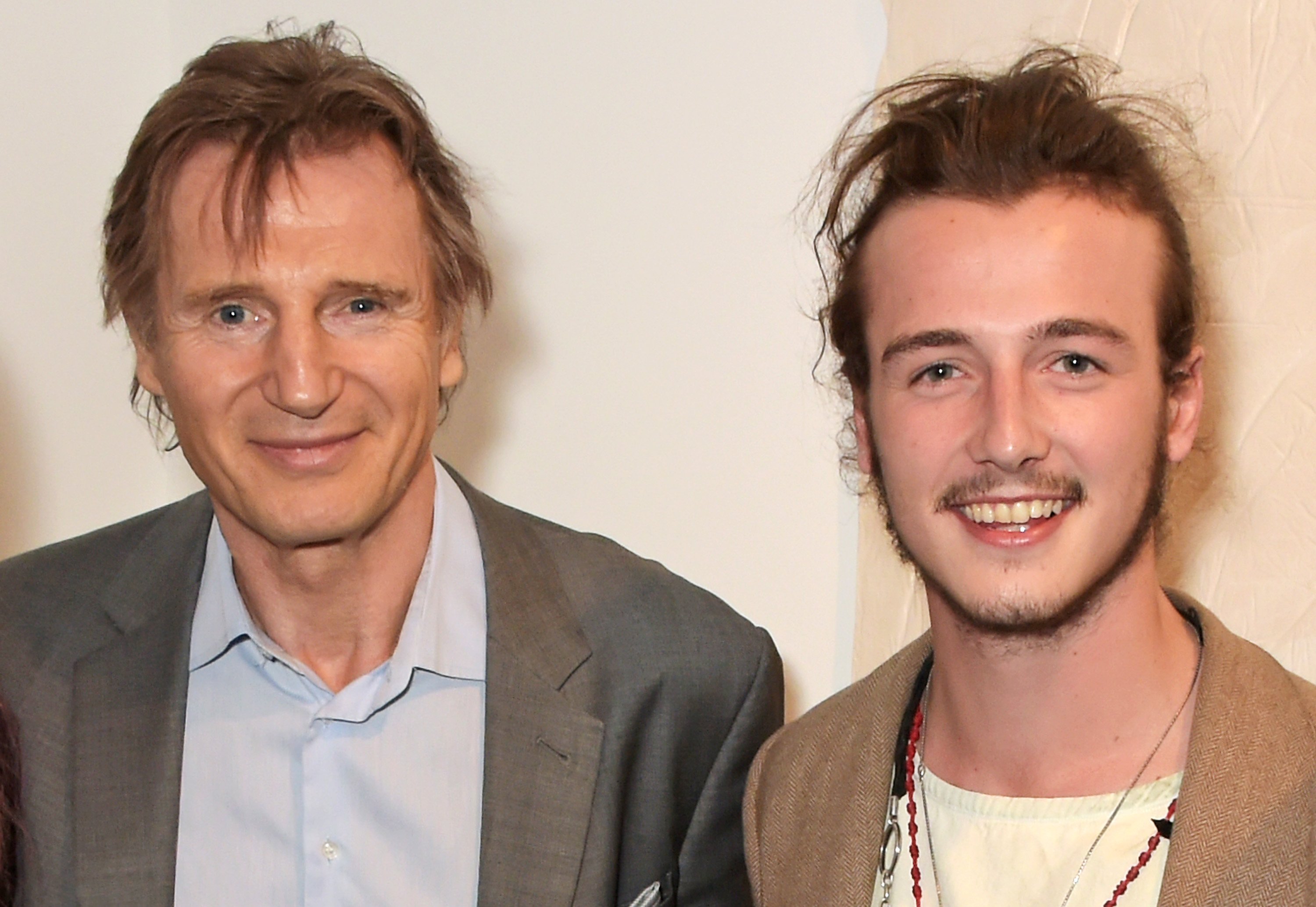 Liam Neeson and his son Micheal Neeson attend the Maison Mais Non launch party as Micheal Neeson launches fashion gallery in Soho on June 2, 2015 in London, England | Source: Getty Images