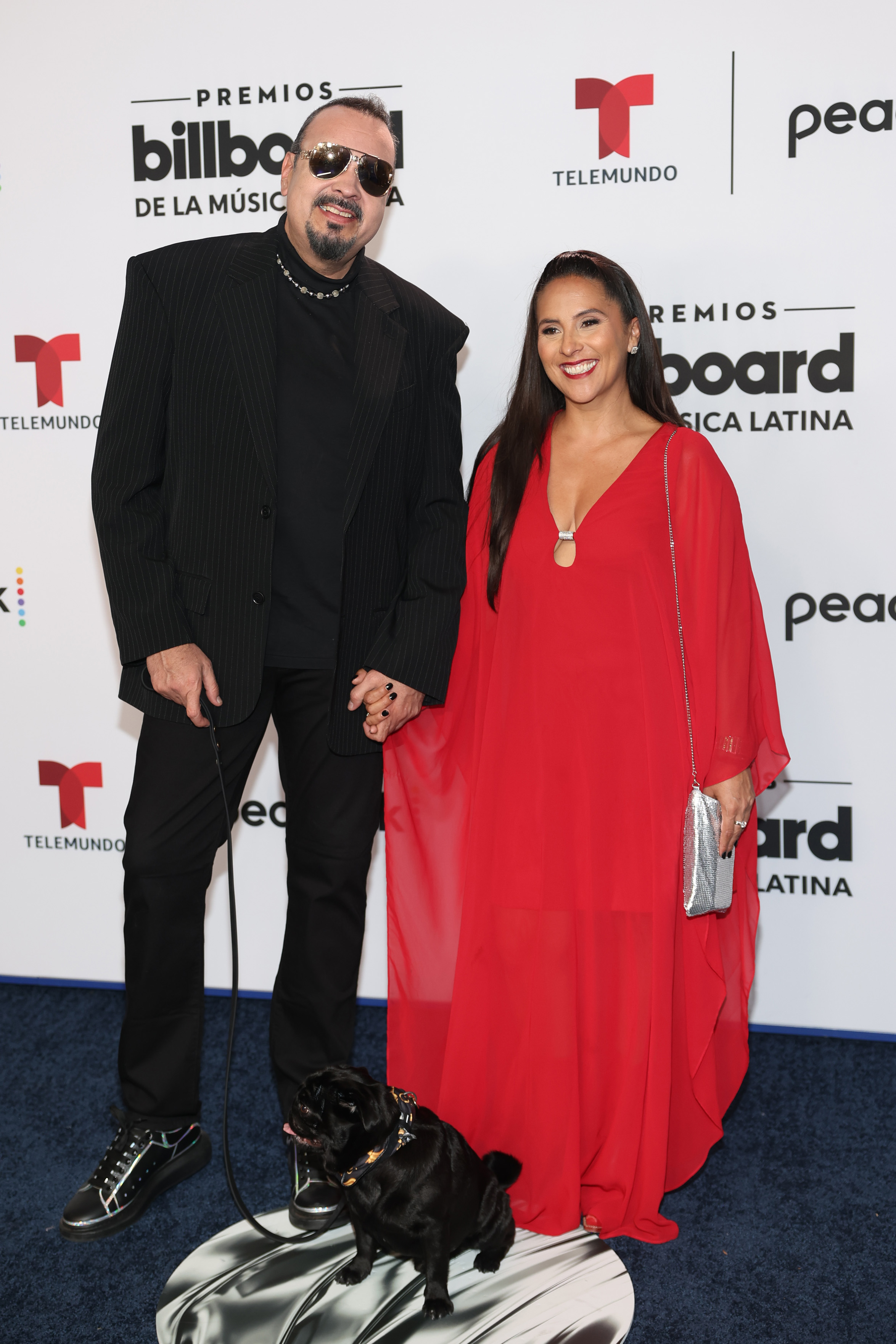 Pepe Aguilar and Aneliz Álvarez Alcalá attend the 2023 Billboard Latin Music Awards at Watsco Center on October 5, 2023, in Coral Gables, Florida. | Source: Getty Images
