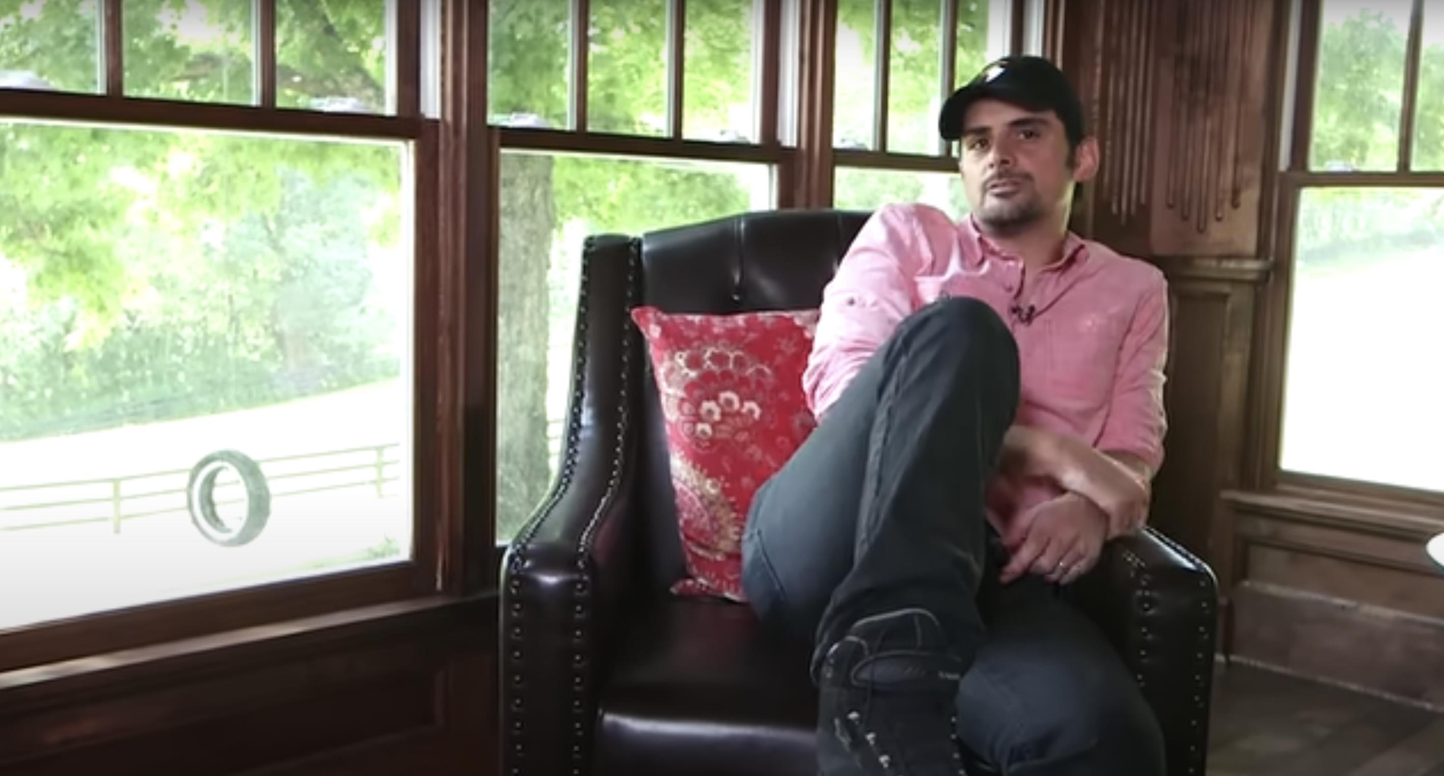 Brad Paisley photographed inside his at home bar, dated September 2014 | Source: YouTube/People