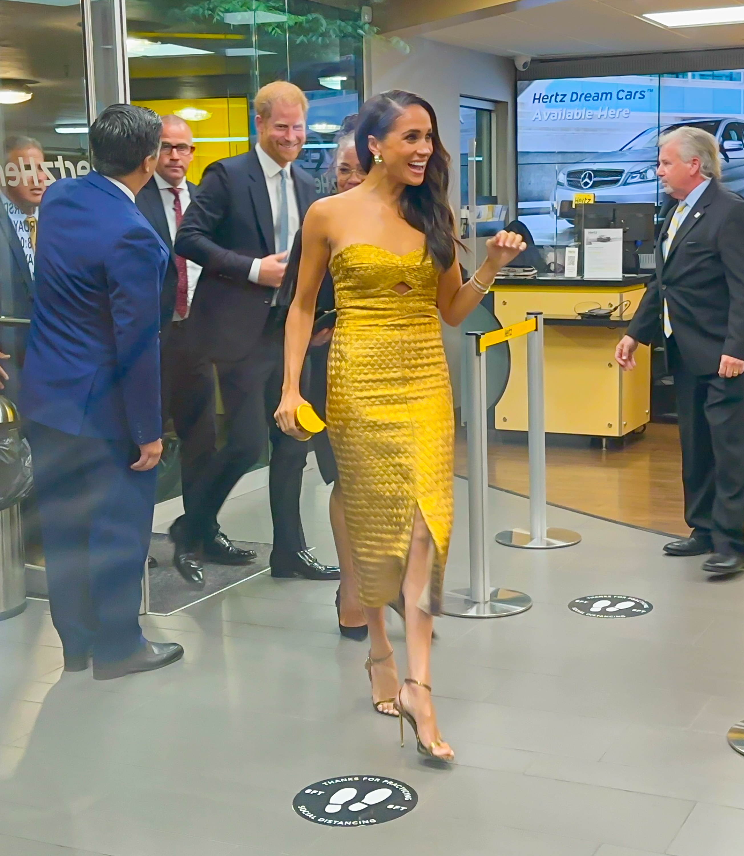 Prince Harry, Meghan Markle and Doria Ragland, are seen arriving to the "Woman Of Vision Awards" in New York City on May 16, 2023 | Source: Getty Images