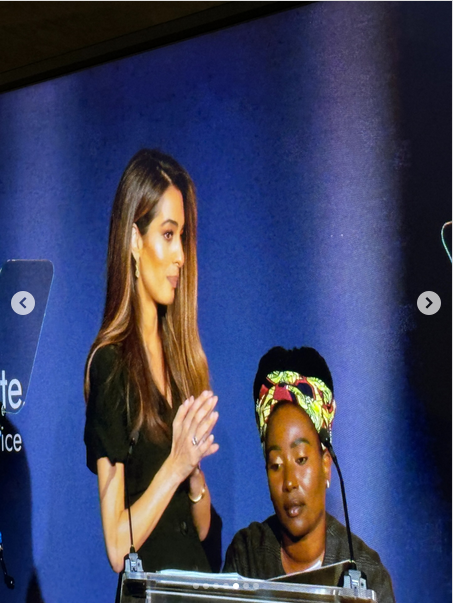 Amal Clooney's new hairstyle, from a post dated October 7, 2025 | Source: Instagram/dimitrishair