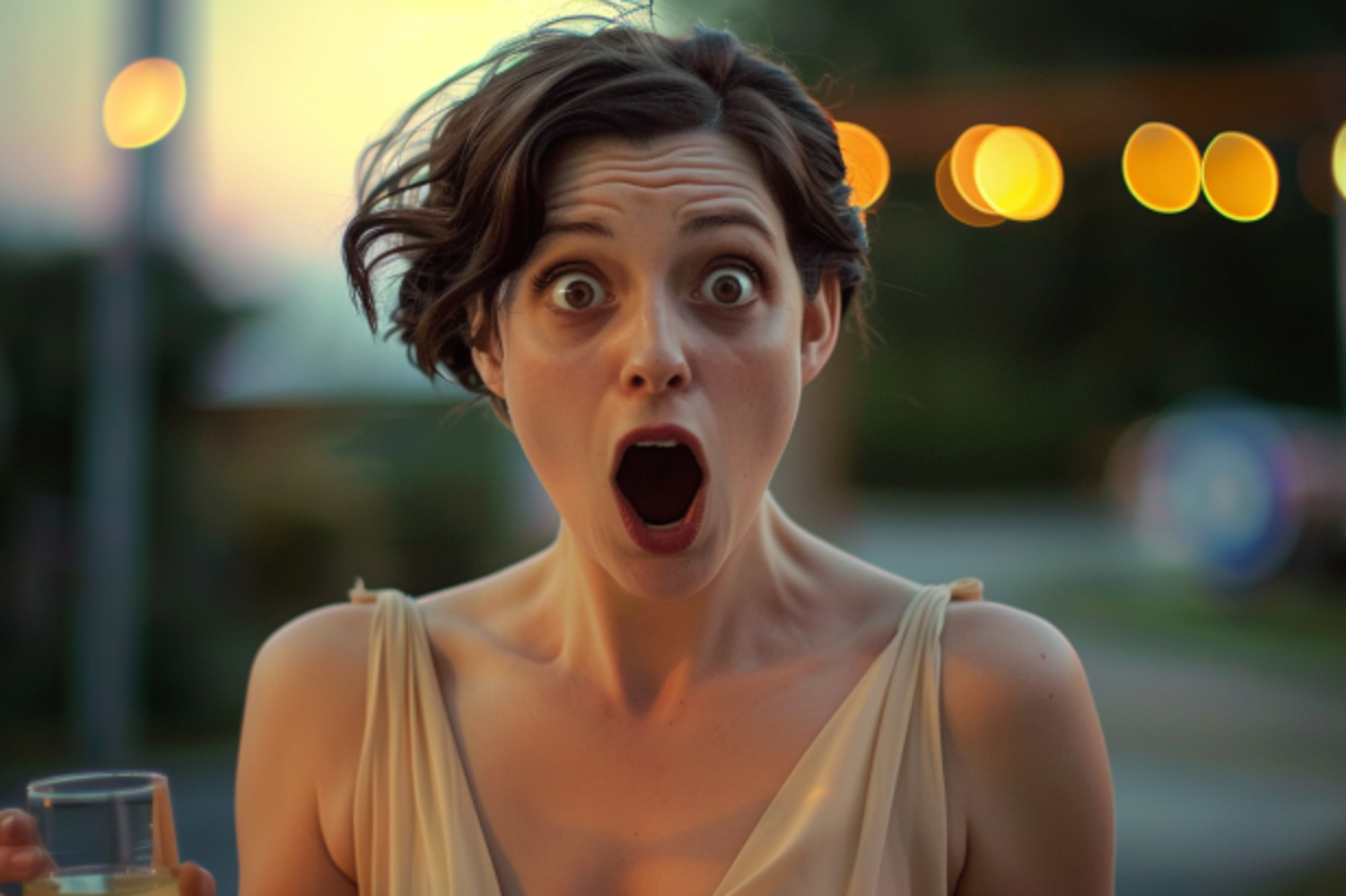 An extremely shocked woman | Source: Midjourney