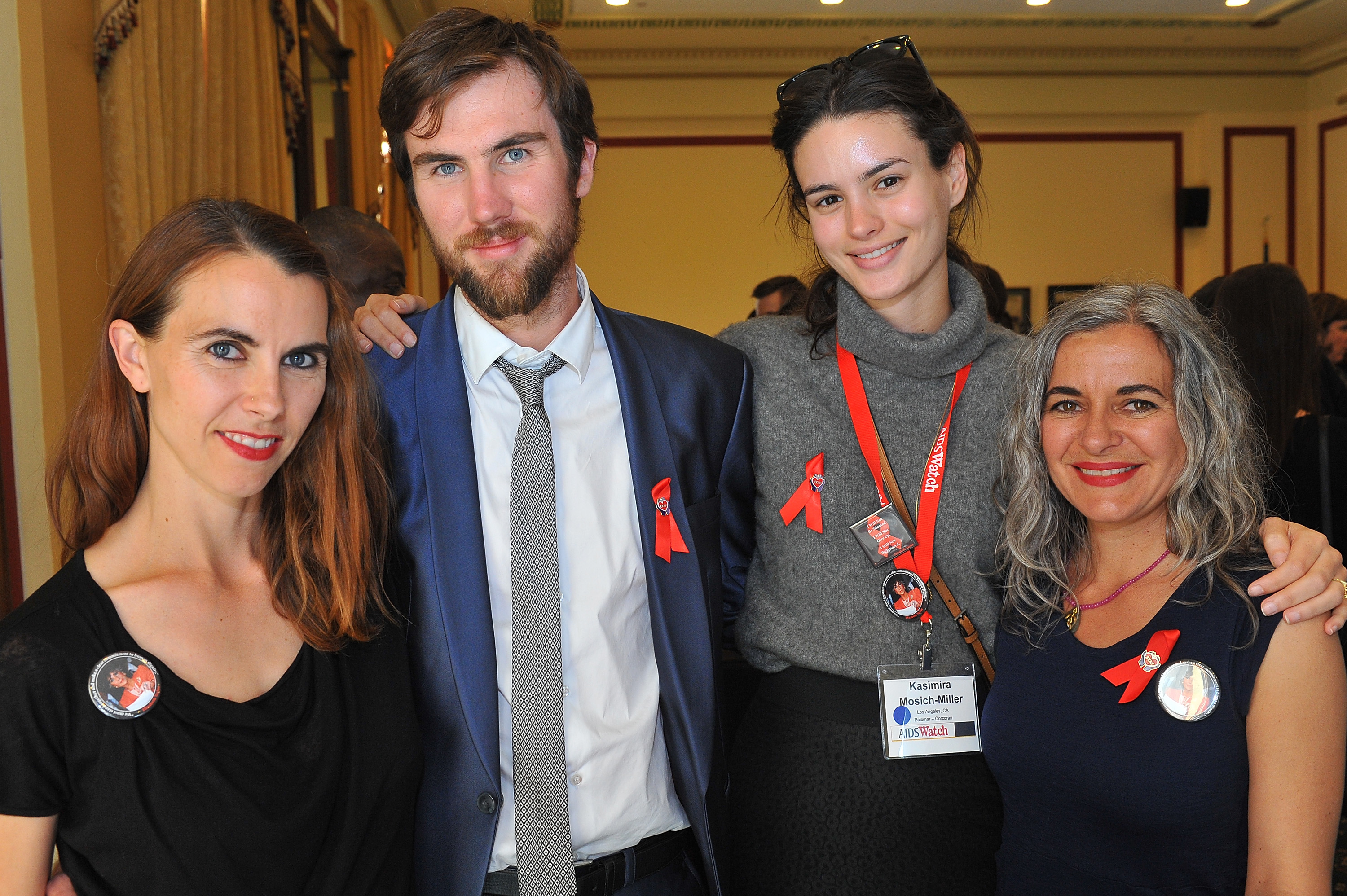 Naomi deLuce Wilding, Tarquin Wilding, Kasimira Miller, and Laela Wilding at the Positive Leadership Award reception on April 13, 2015, in Washington, DC. | Source: Getty Images