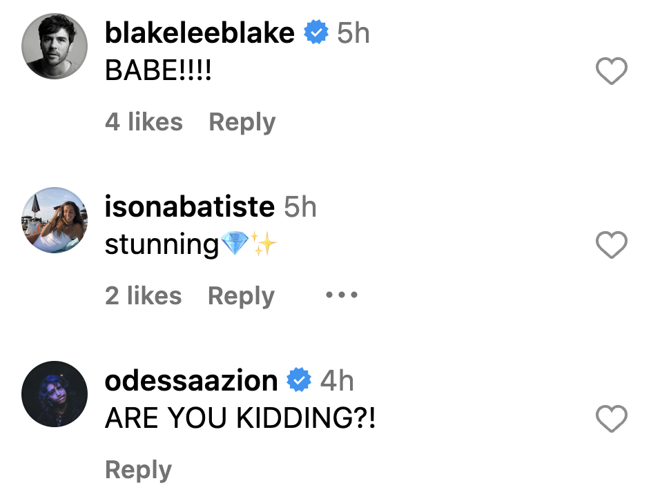 Supportive comments under Stella's new Instagram post. | Source: Instagram.com/stellabanderasgriffith